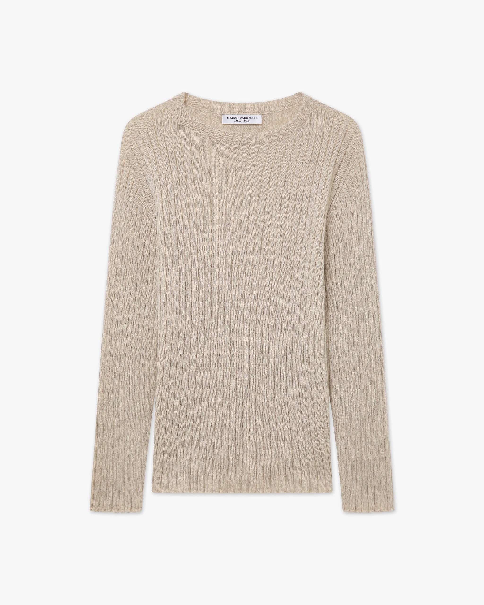 Women's Brera Crew Neck Sweater - Beige – Image 5
