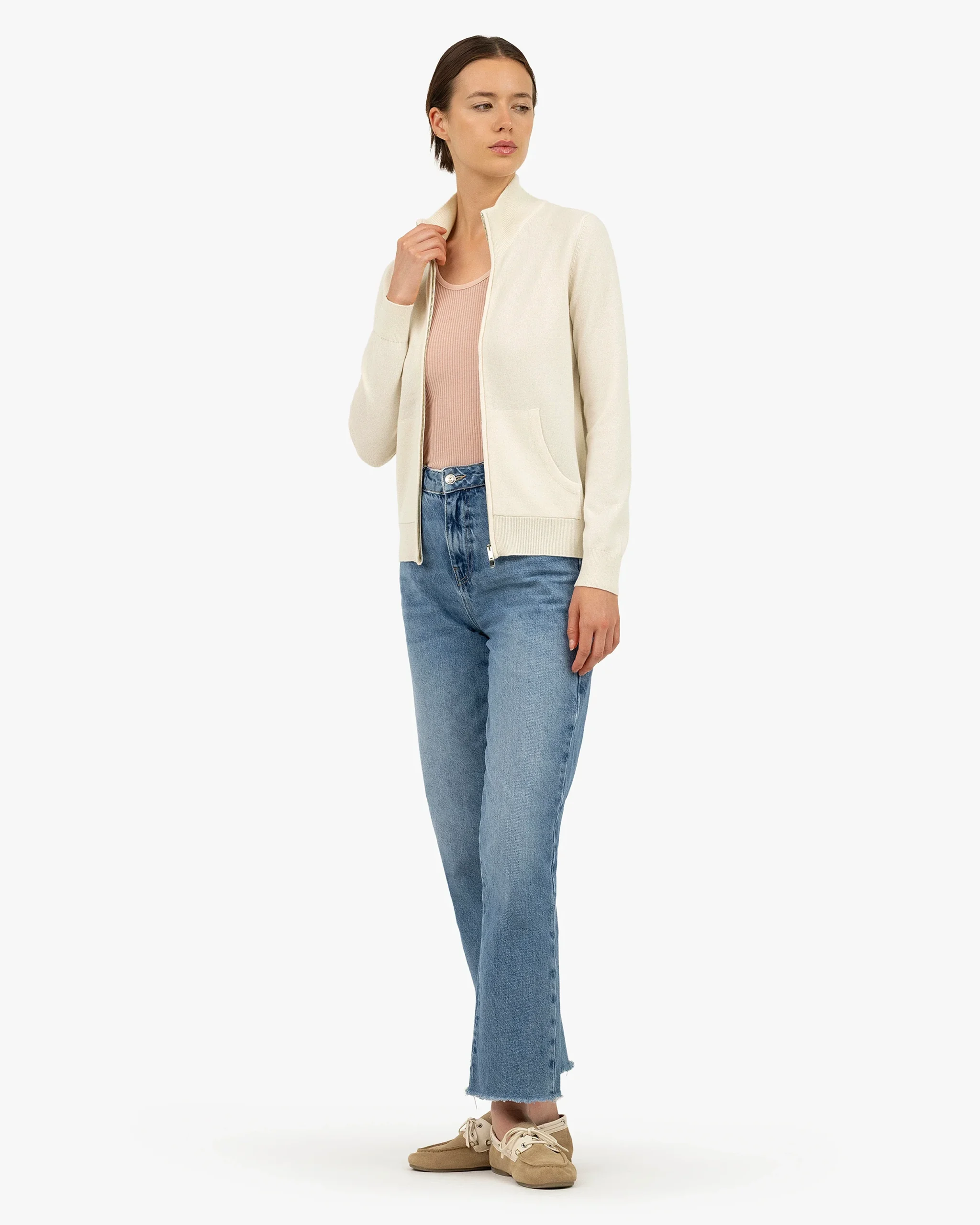 Women's Salò Zip Cardigan - White