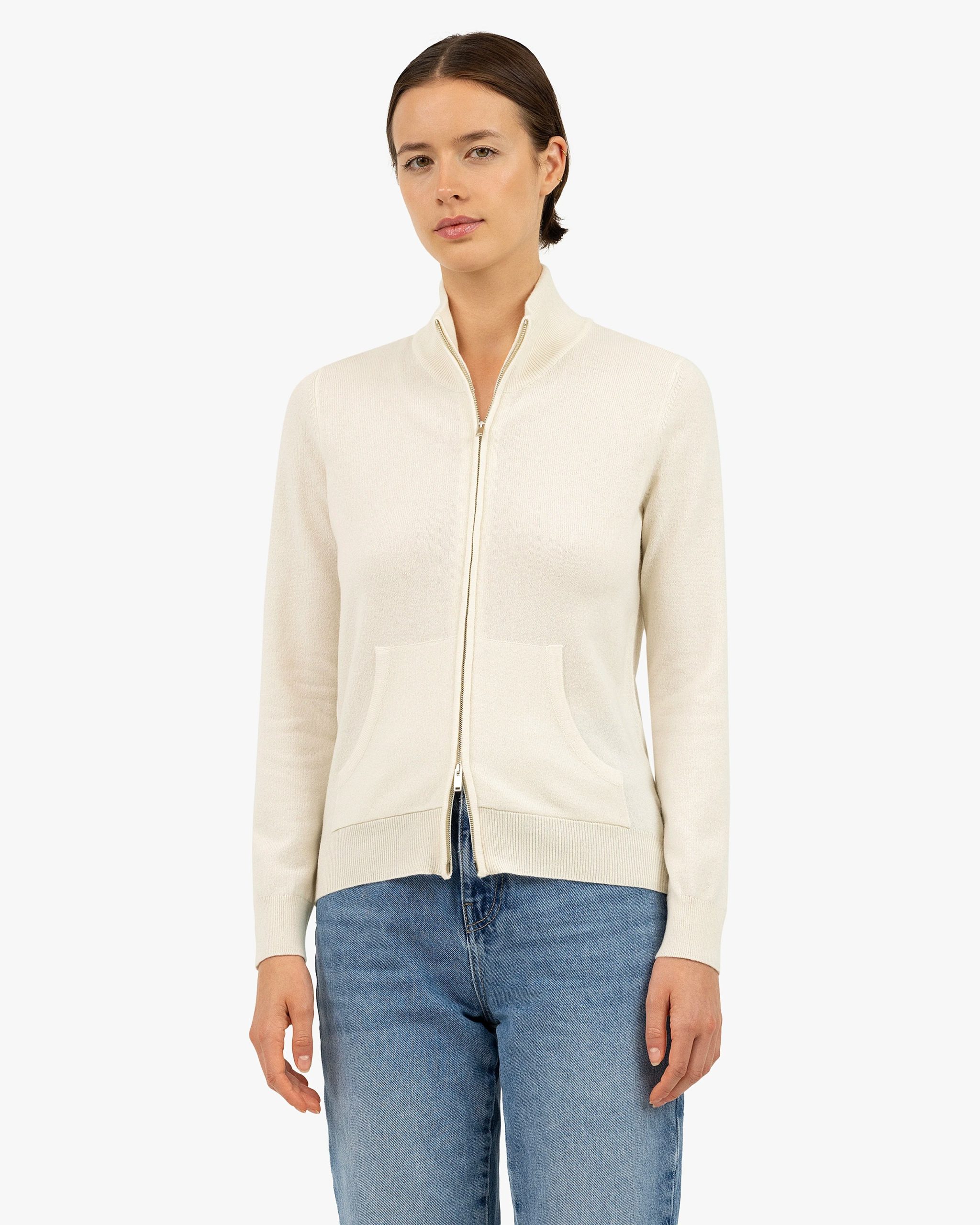 Women's Salò Zip Cardigan - White – Image 3