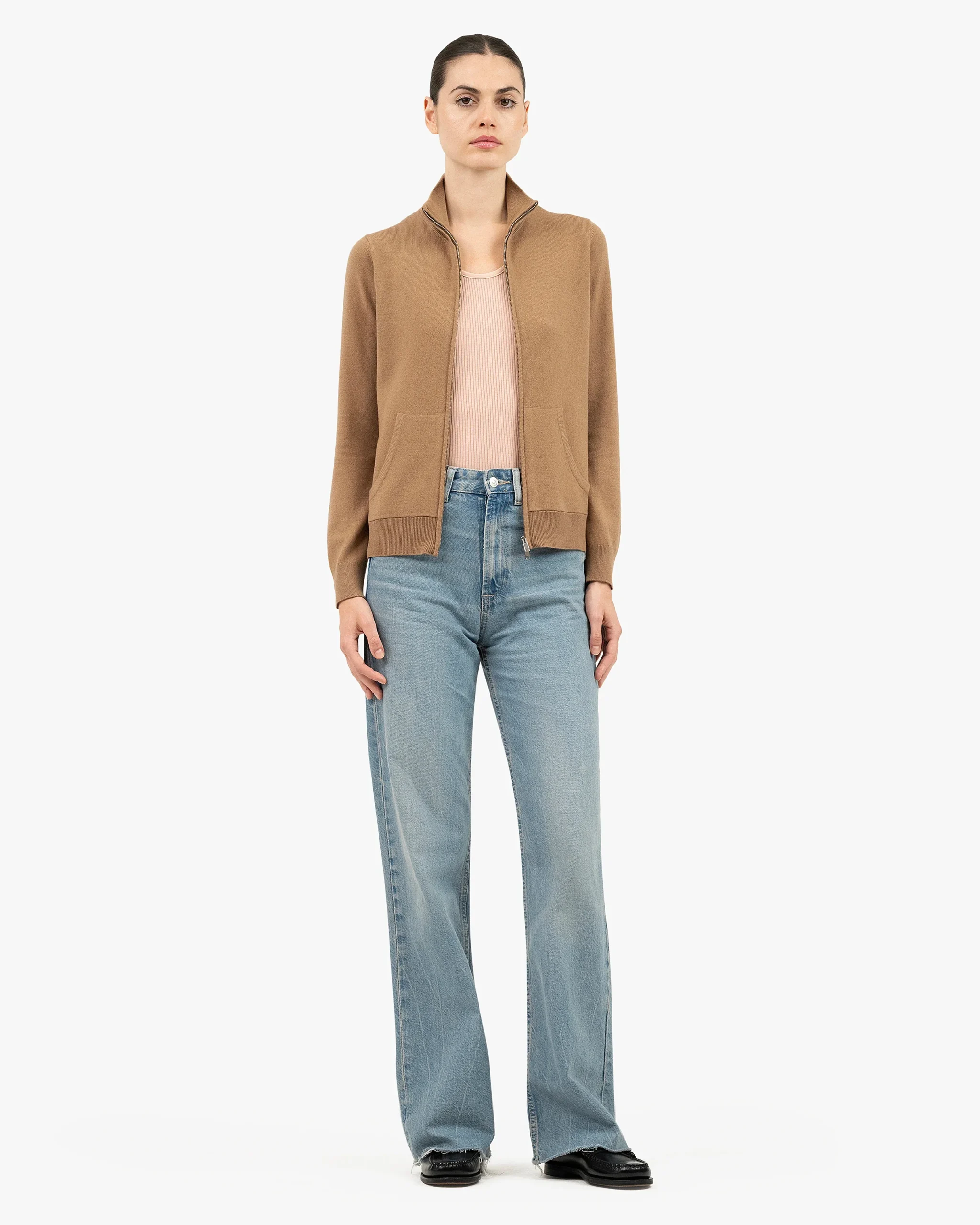 Women's Salò Zip Cardigan - Camel