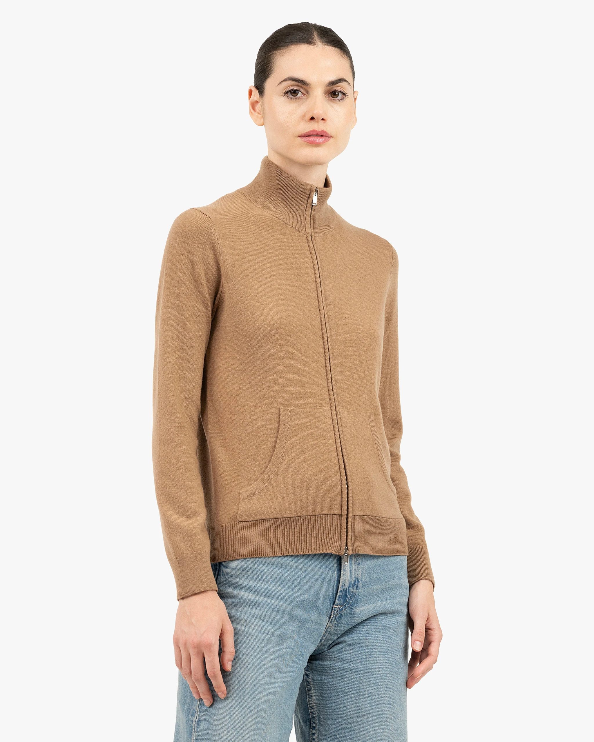 Women's Salò Zip Cardigan - Camel – Image 3