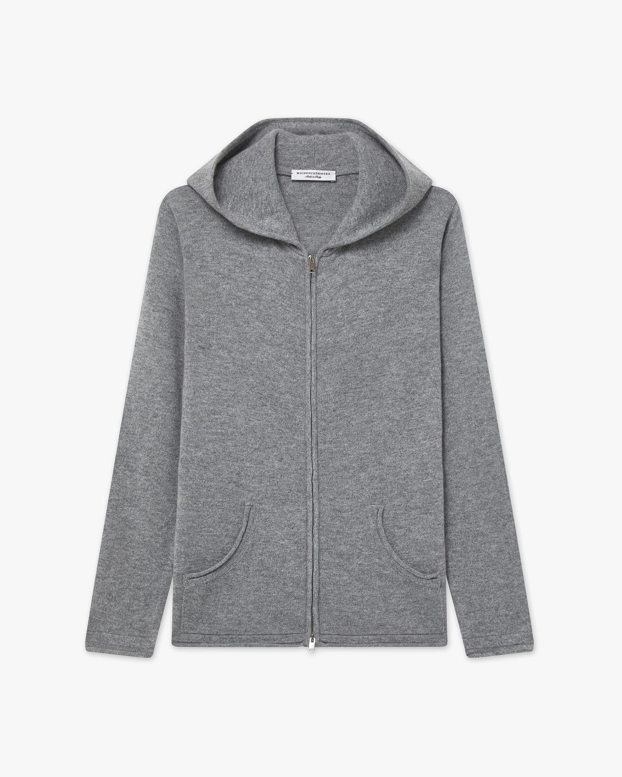 Women's Salò Zip Hoodie - Medium Grey – Image 5