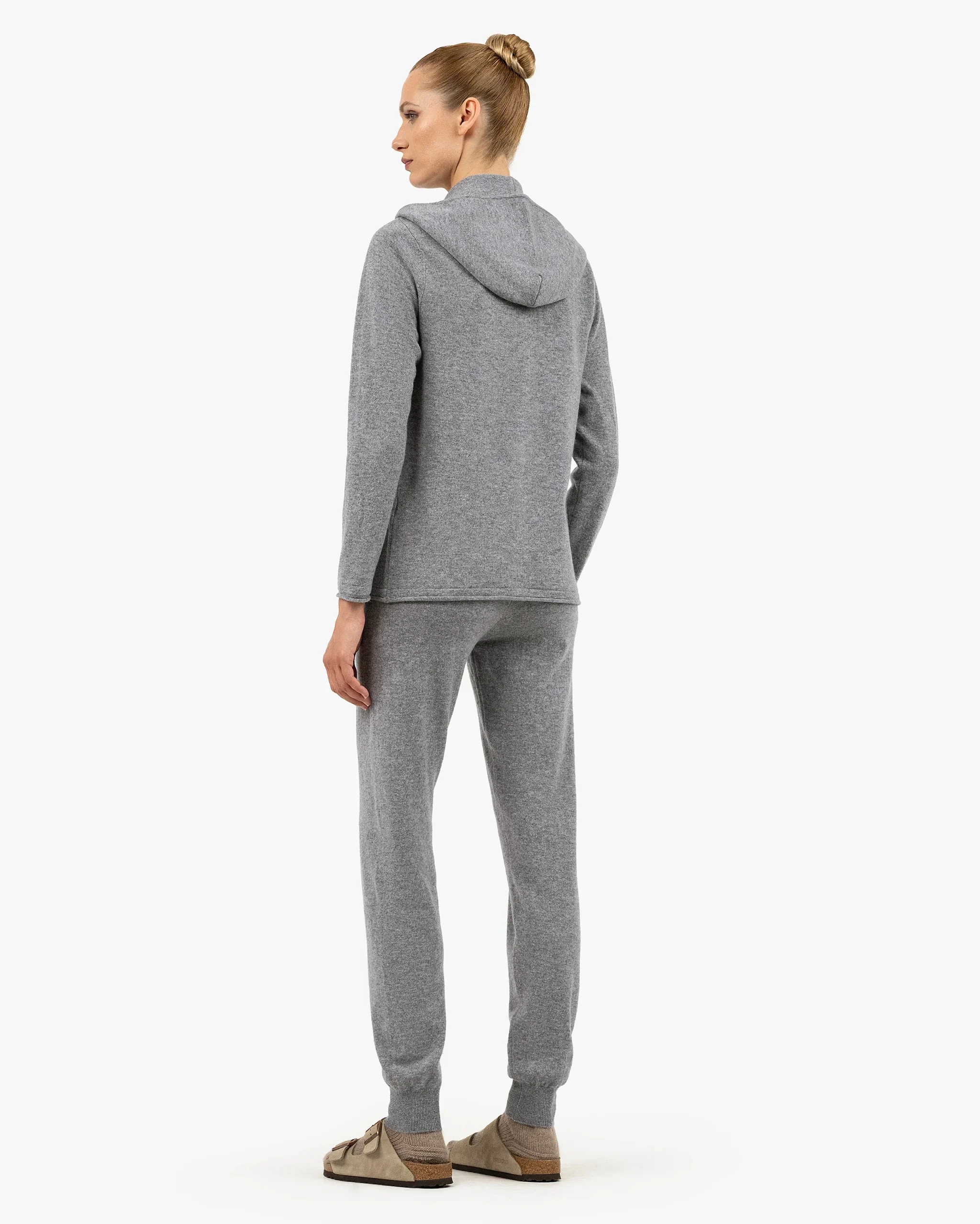 Women's Salò Zip Hoodie - Medium Grey – Image 4