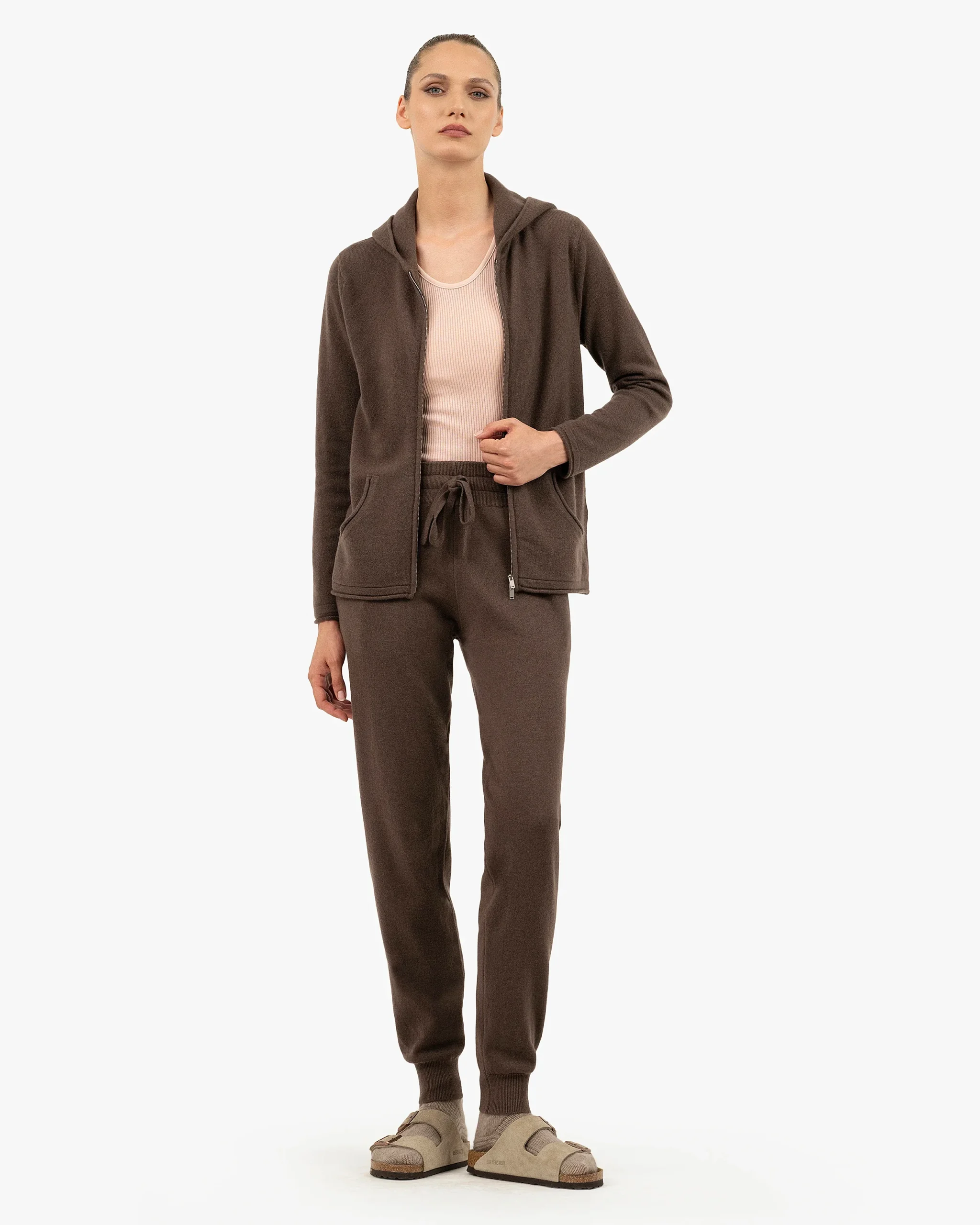 Women's Salò Zip Hoodie - Brown