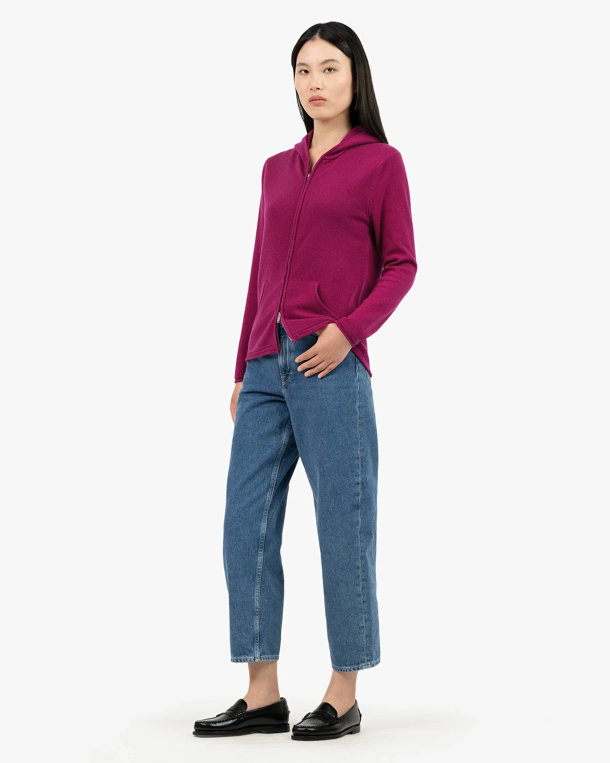 Women's Salò Zip Hoodie - Magenta