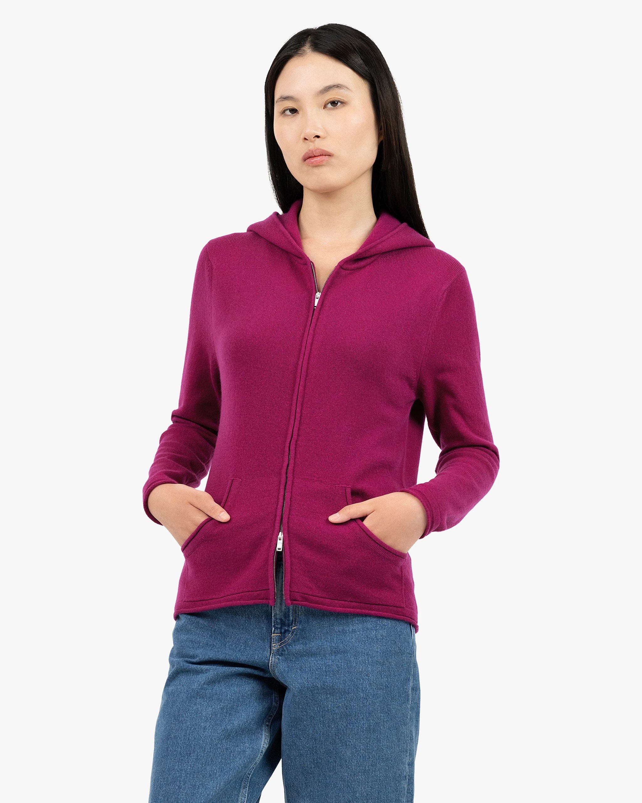 Women's Salò Zip Hoodie - Magenta – Image 3