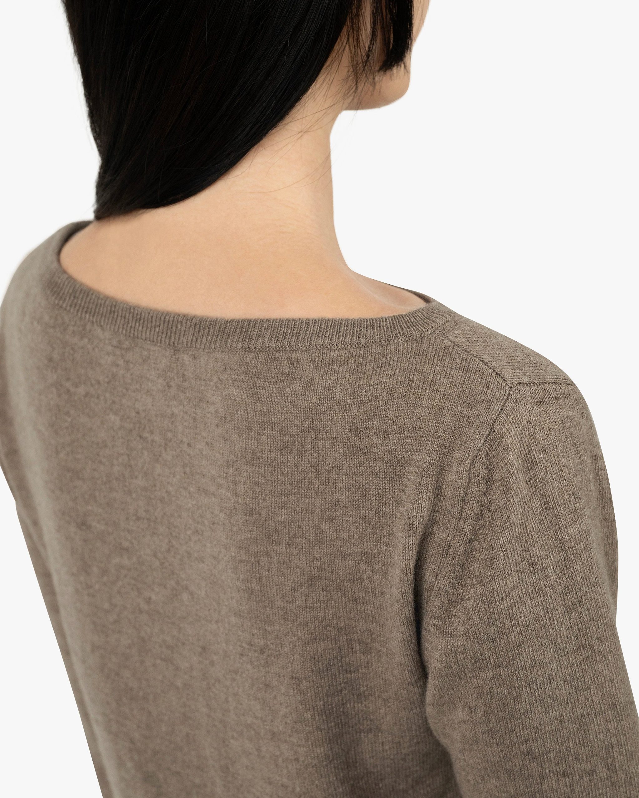 Essential Boat Neck Sweater - Taupe – Image 2