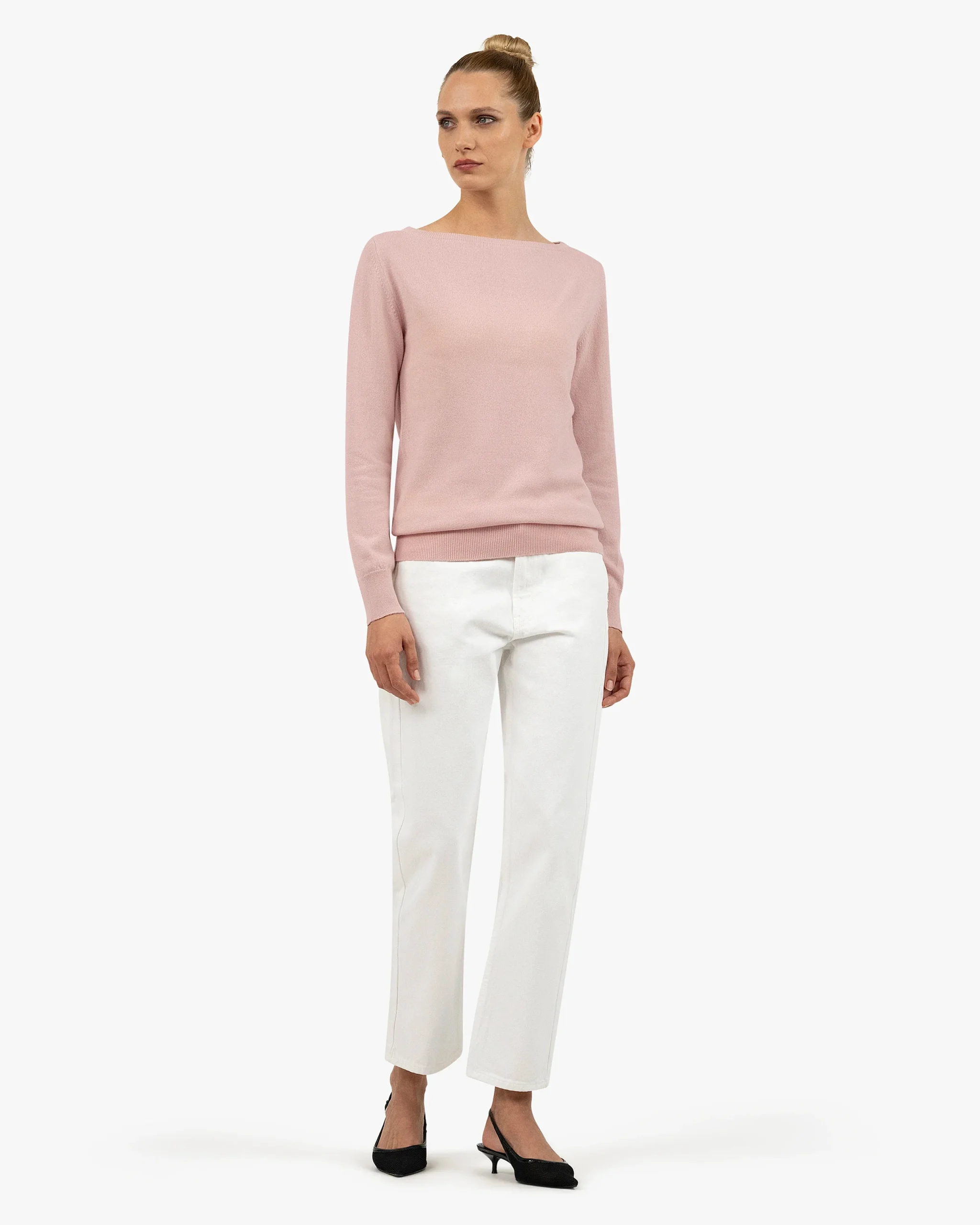 Essential Boat Neck Sweater - Rose