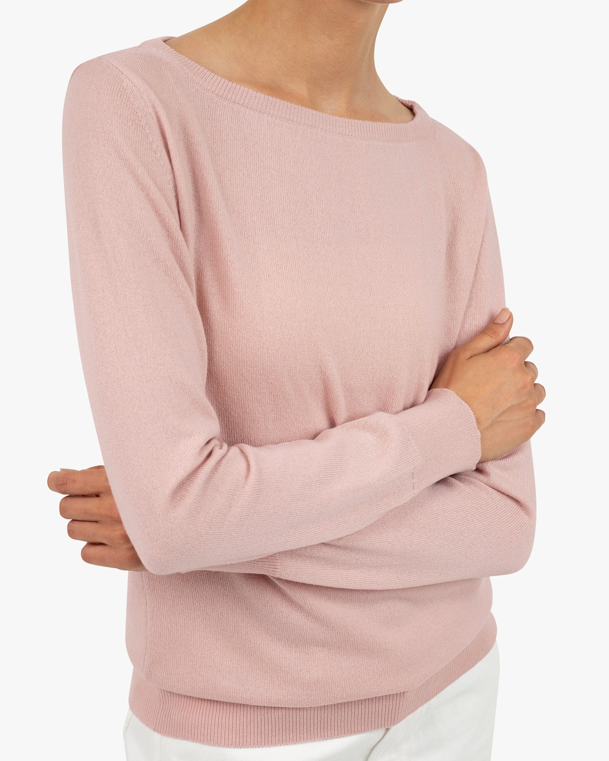Essential Boat Neck Sweater - Rose – Image 2