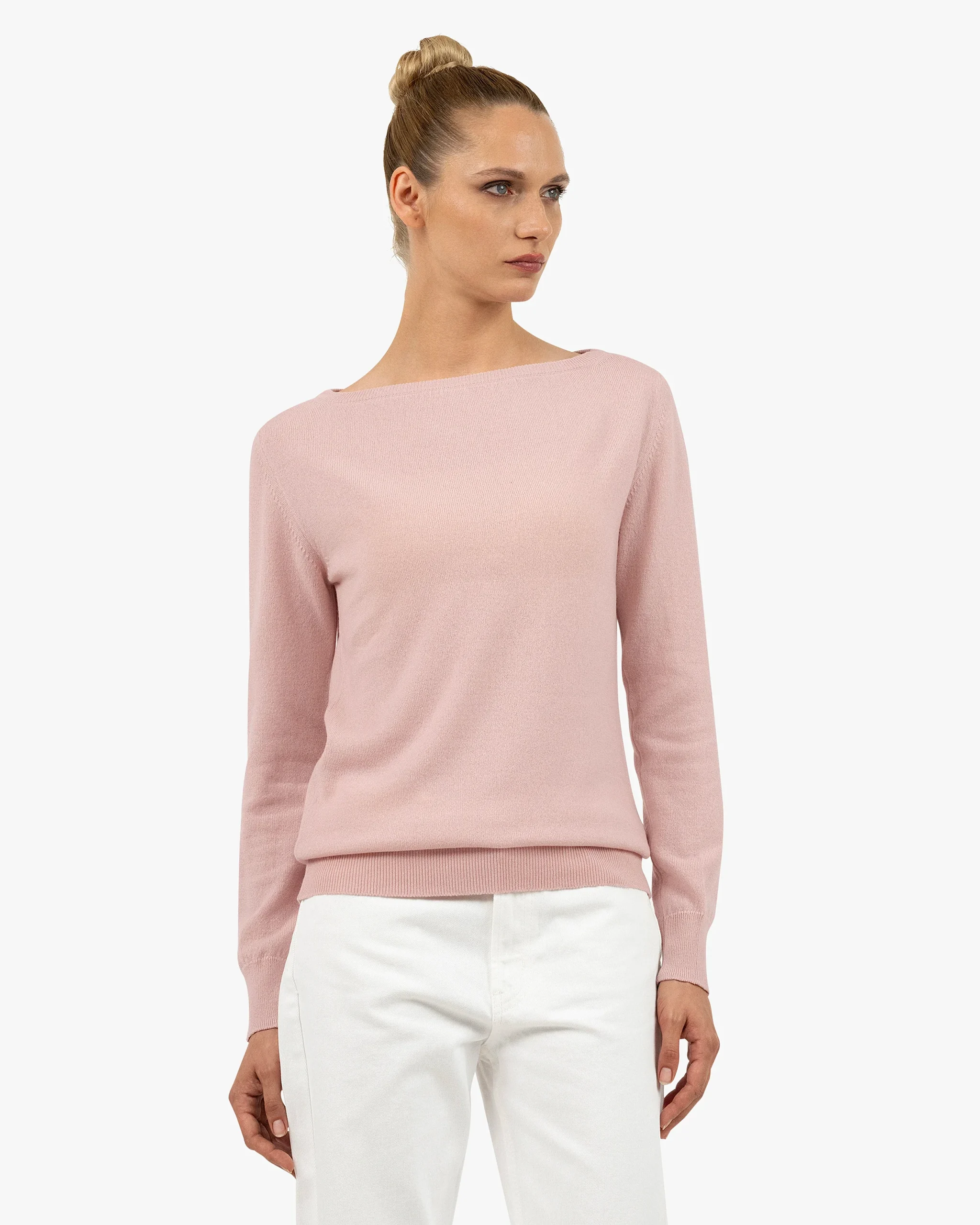 Essential Boat Neck Sweater - Rose – Image 3