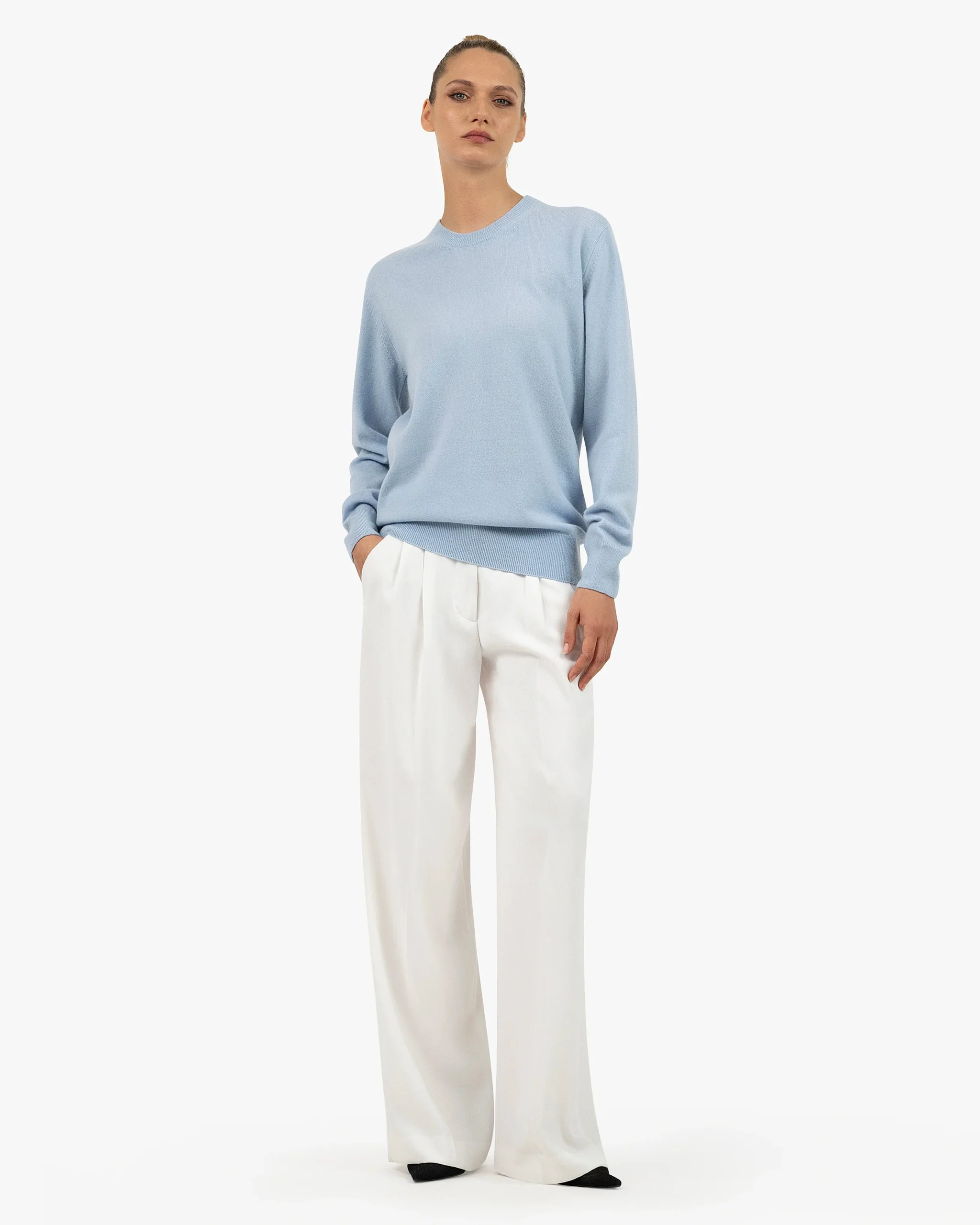 Essential Boyfriend Sweater - Light Blue