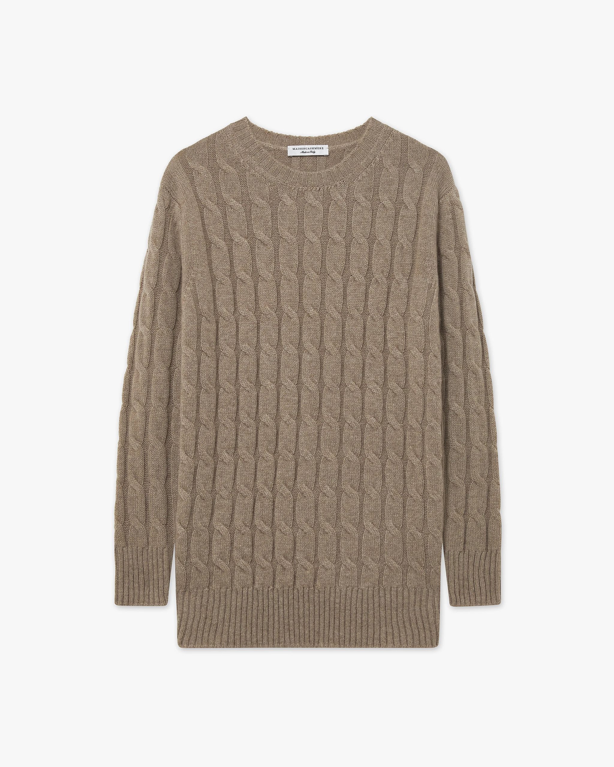 Essential Cable Knit Sweater - Taupe – Image 5
