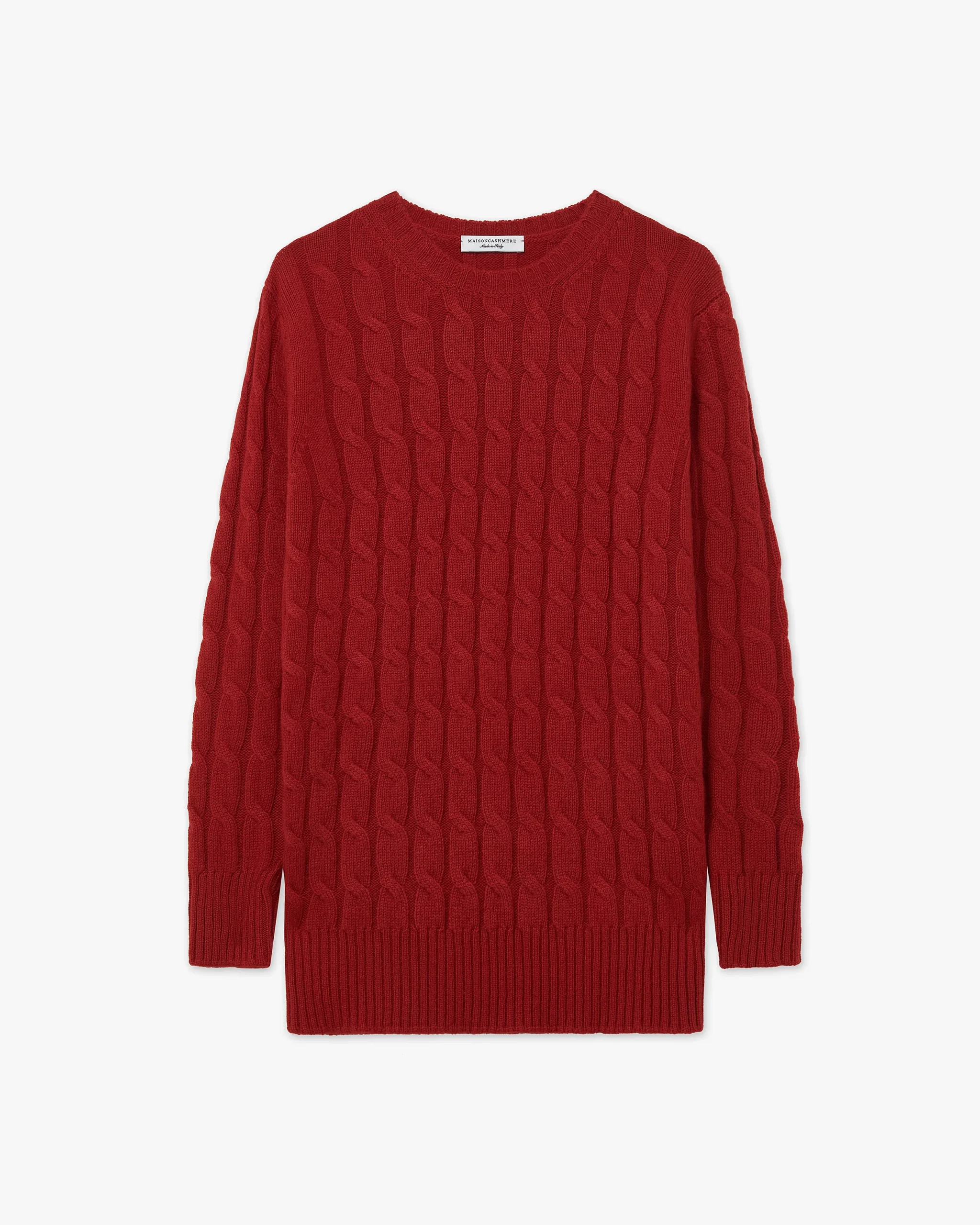 Essential Cable Knit Sweater - Red – Image 5