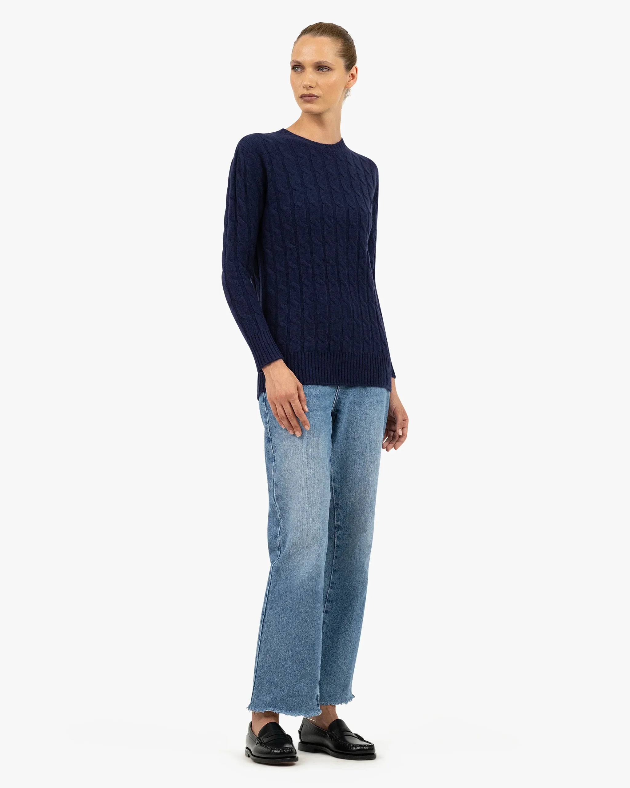 Essential Cable Knit Sweater - Blue