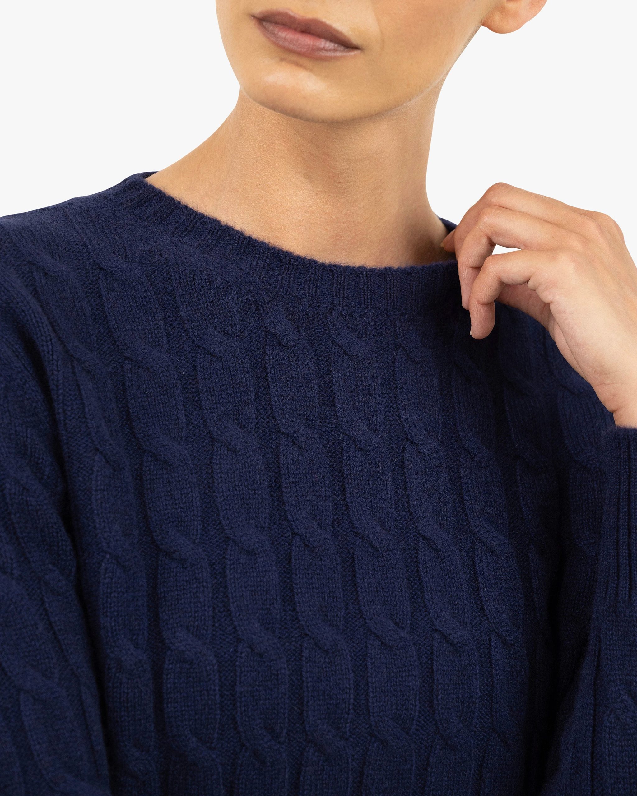 Essential Cable Knit Sweater - Blue – Image 2