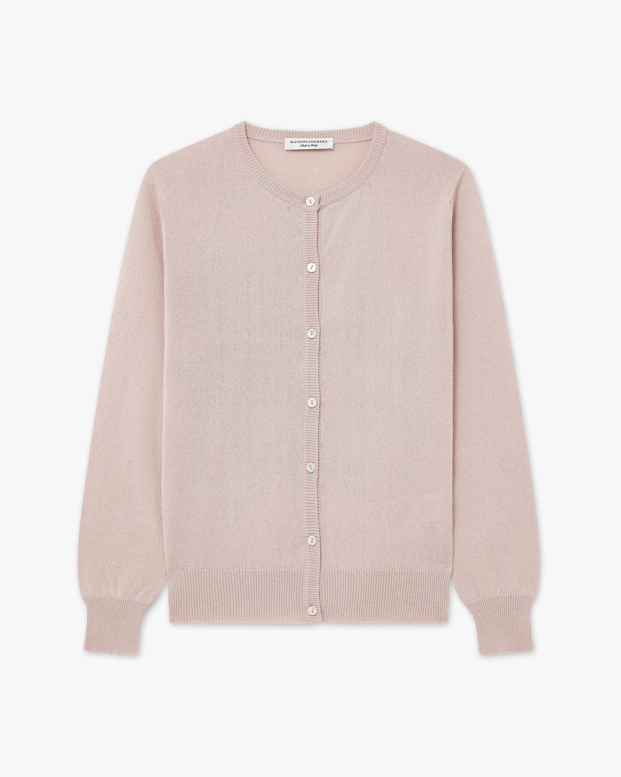 Essential Crew Neck Cardigan - Rose – Image 5