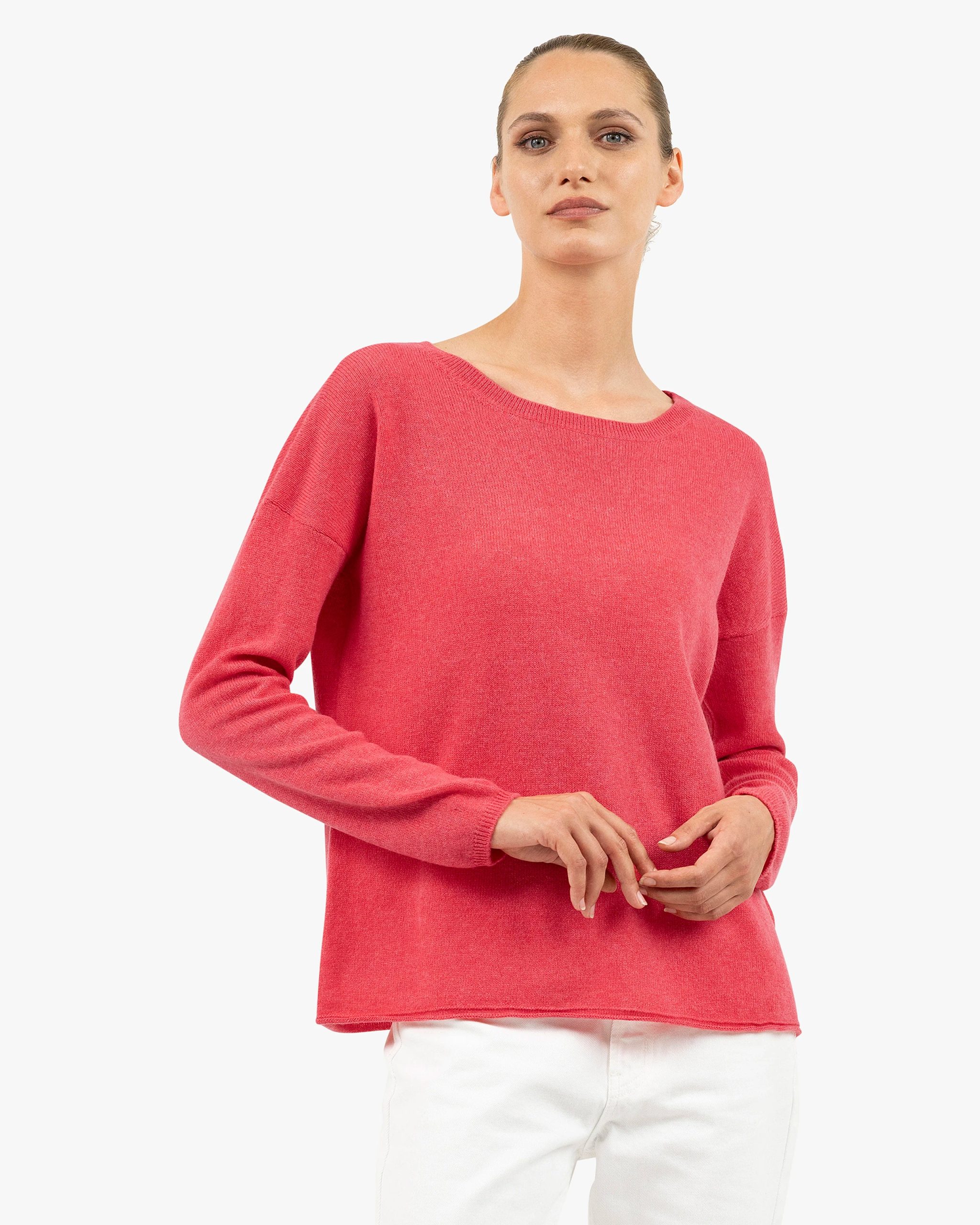 Lightness Crew Neck Sweater - Red – Image 3