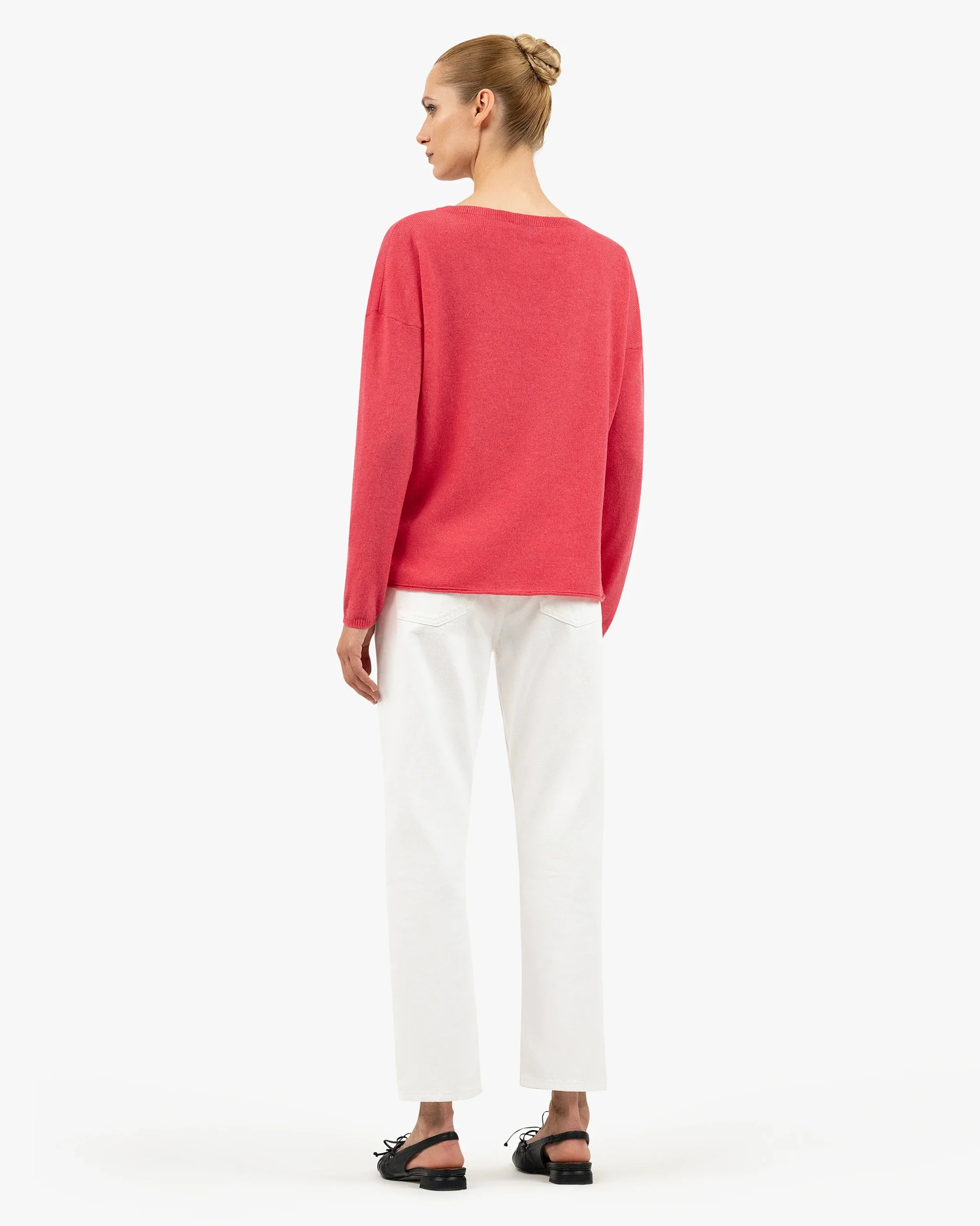 Lightness Crew Neck Sweater - Red – Image 4