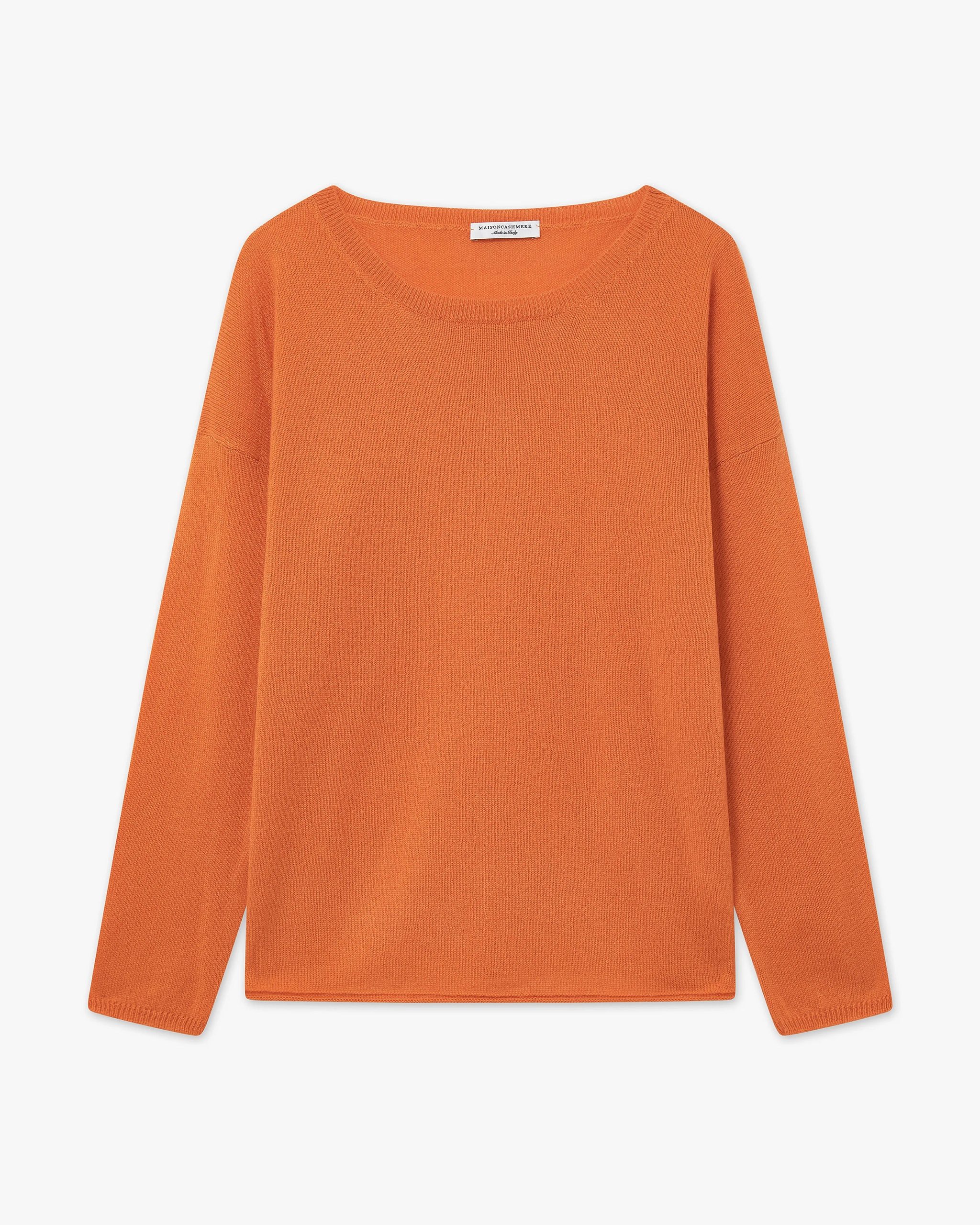 Lightness Crew Neck Sweater - Orange – Image 5