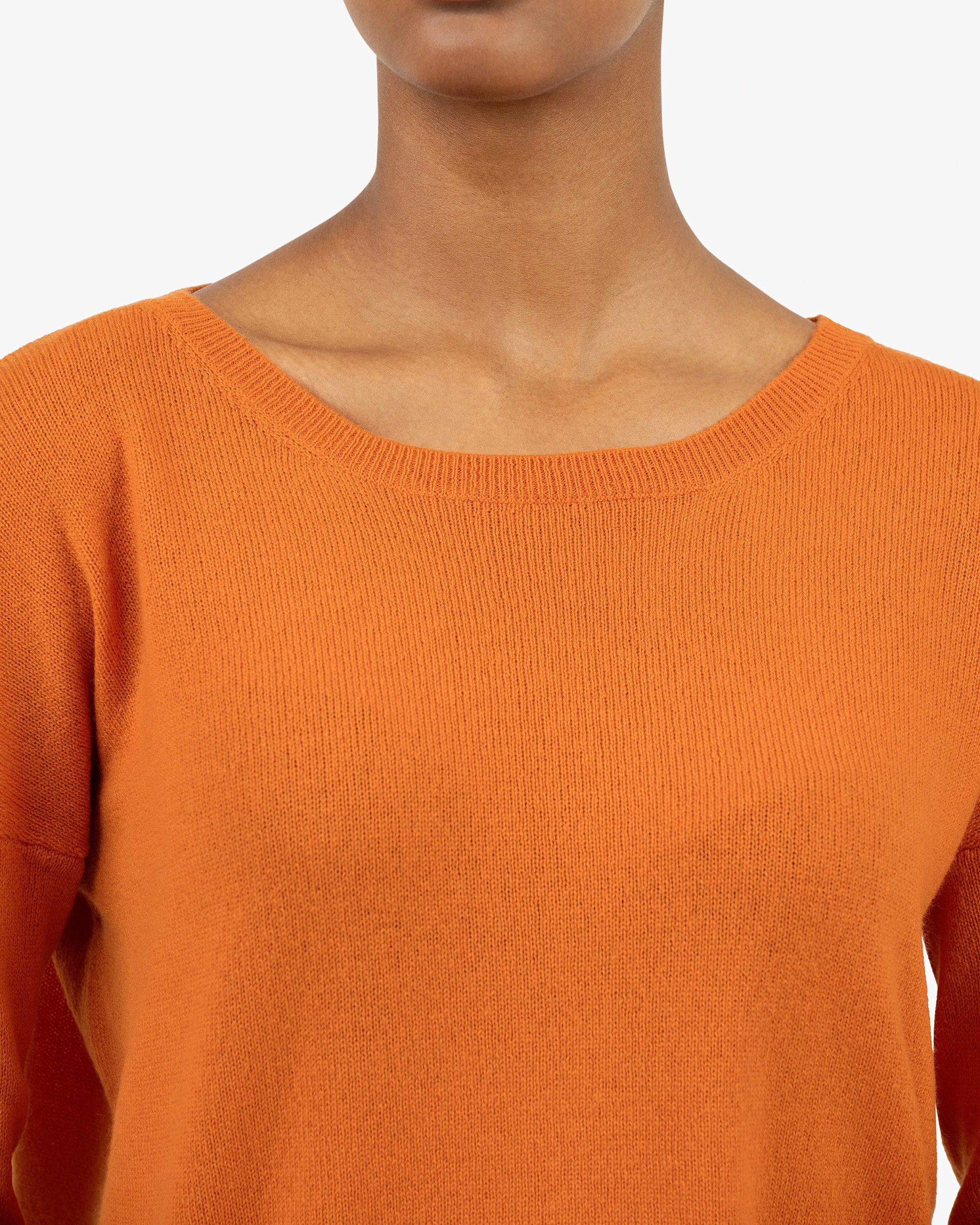 Lightness Crew Neck Sweater - Orange – Image 2