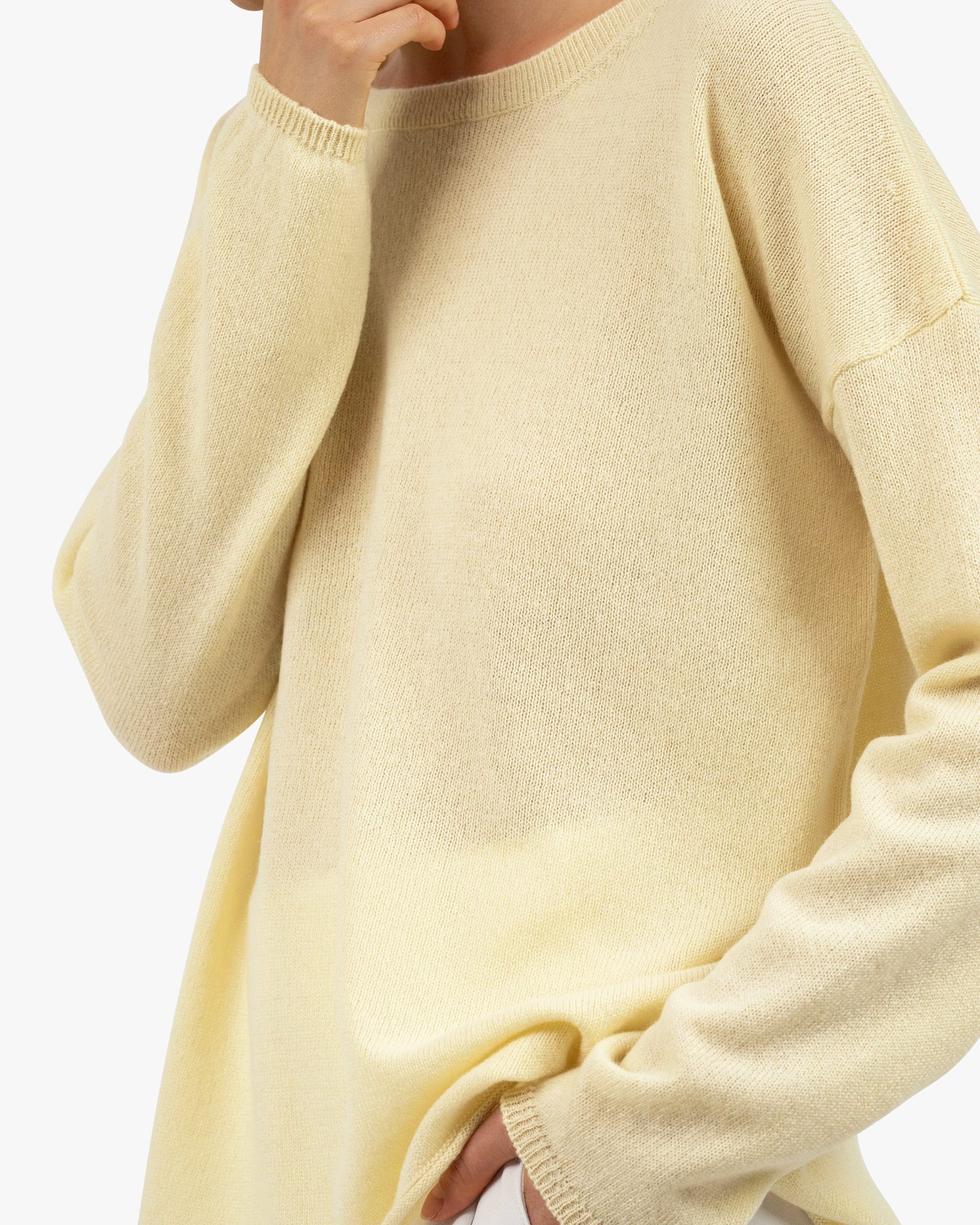 Lightness Crew Neck Sweater - Yellow – Image 2