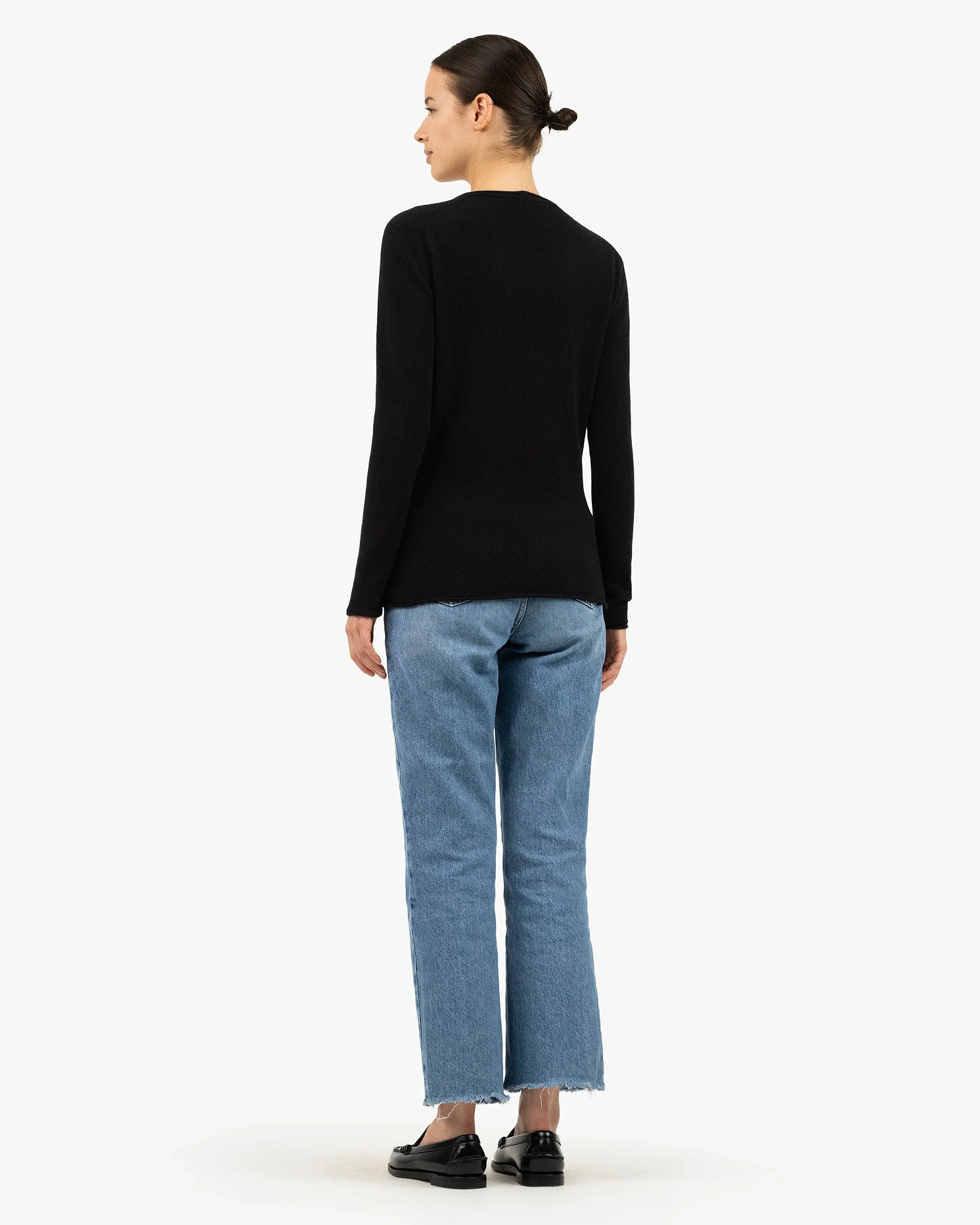 Lightness V-Neck Sweater - Black – Image 4
