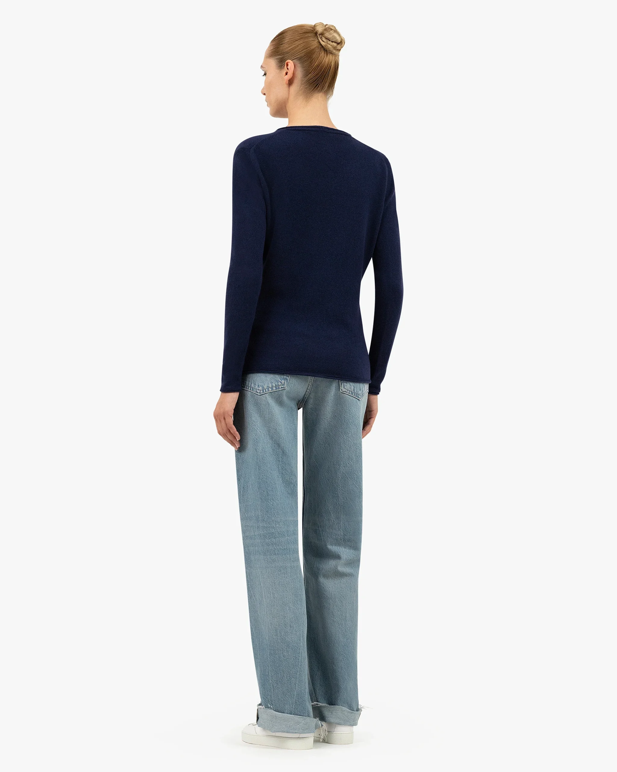 Lightness V-Neck Sweater - Blue – Image 4