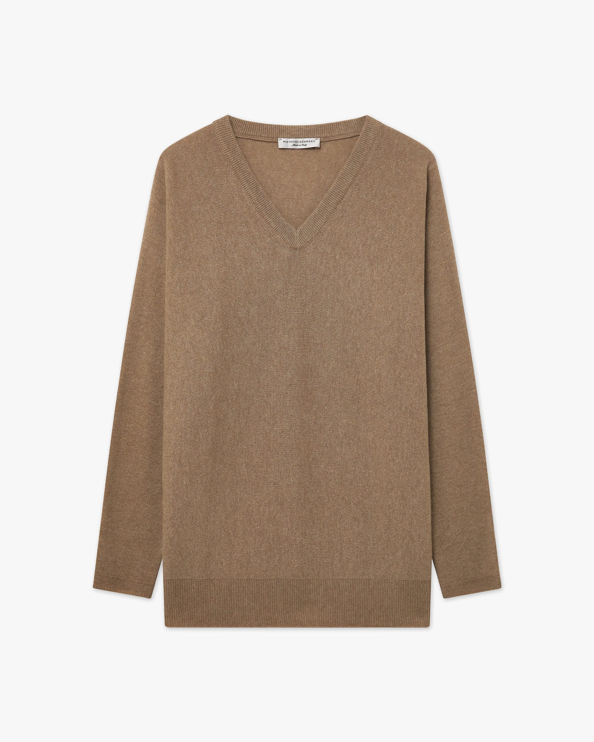 Women's Milford V-Neck Sweater - Hazelnut – Image 5