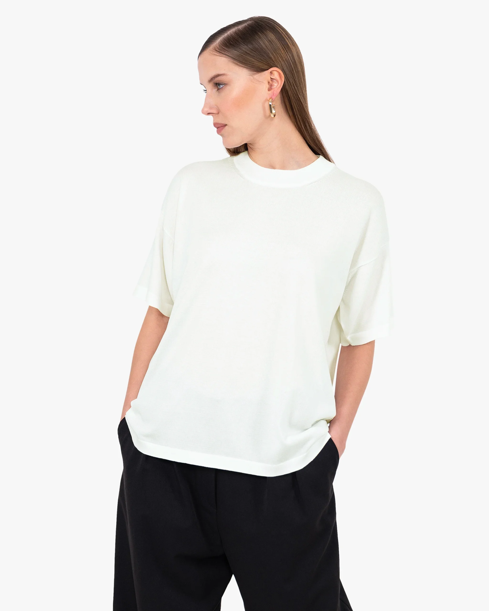 Women's Oasi Maxi Tee - White – Image 3