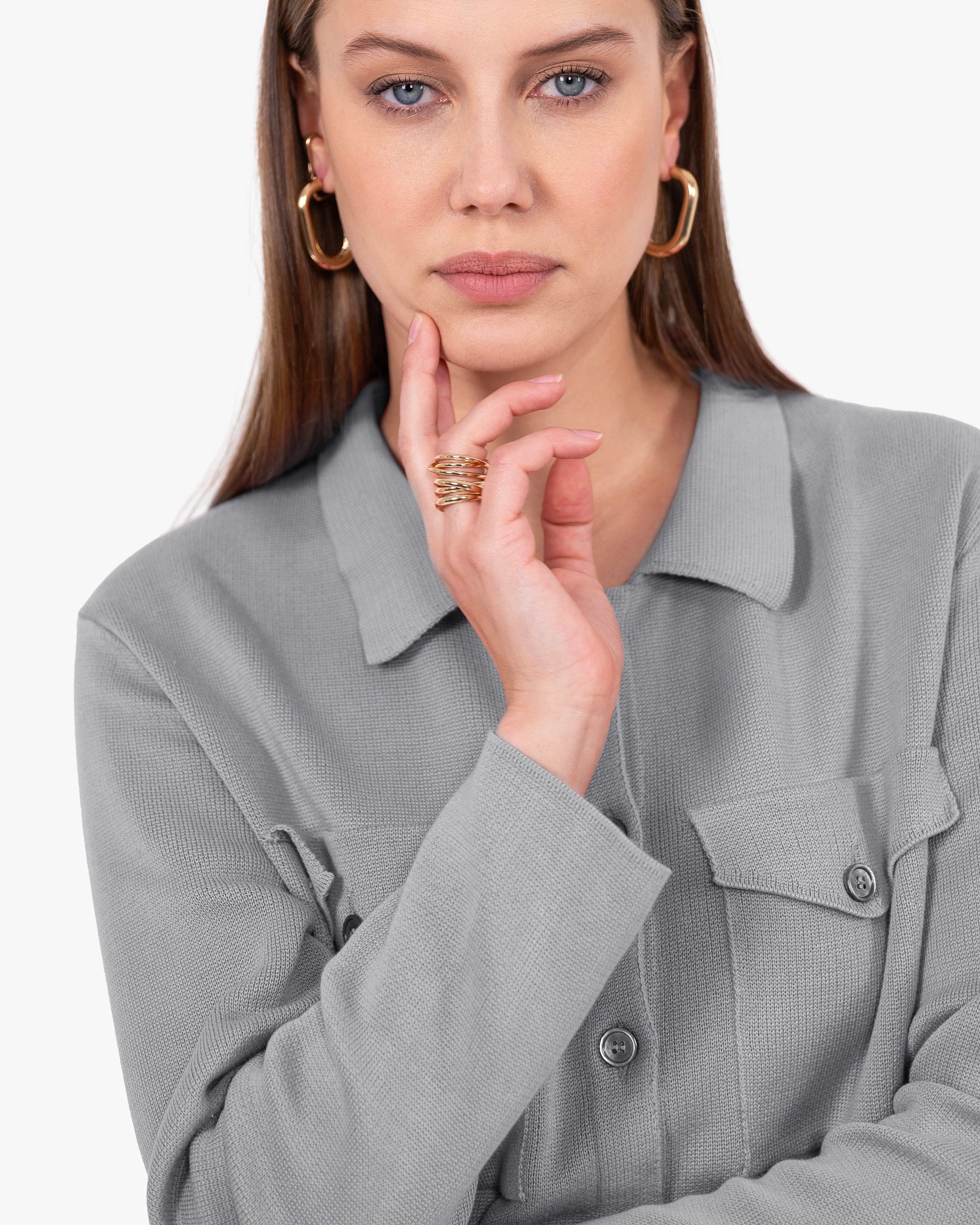 Oasi Shirt Sweater - Grey – Image 2