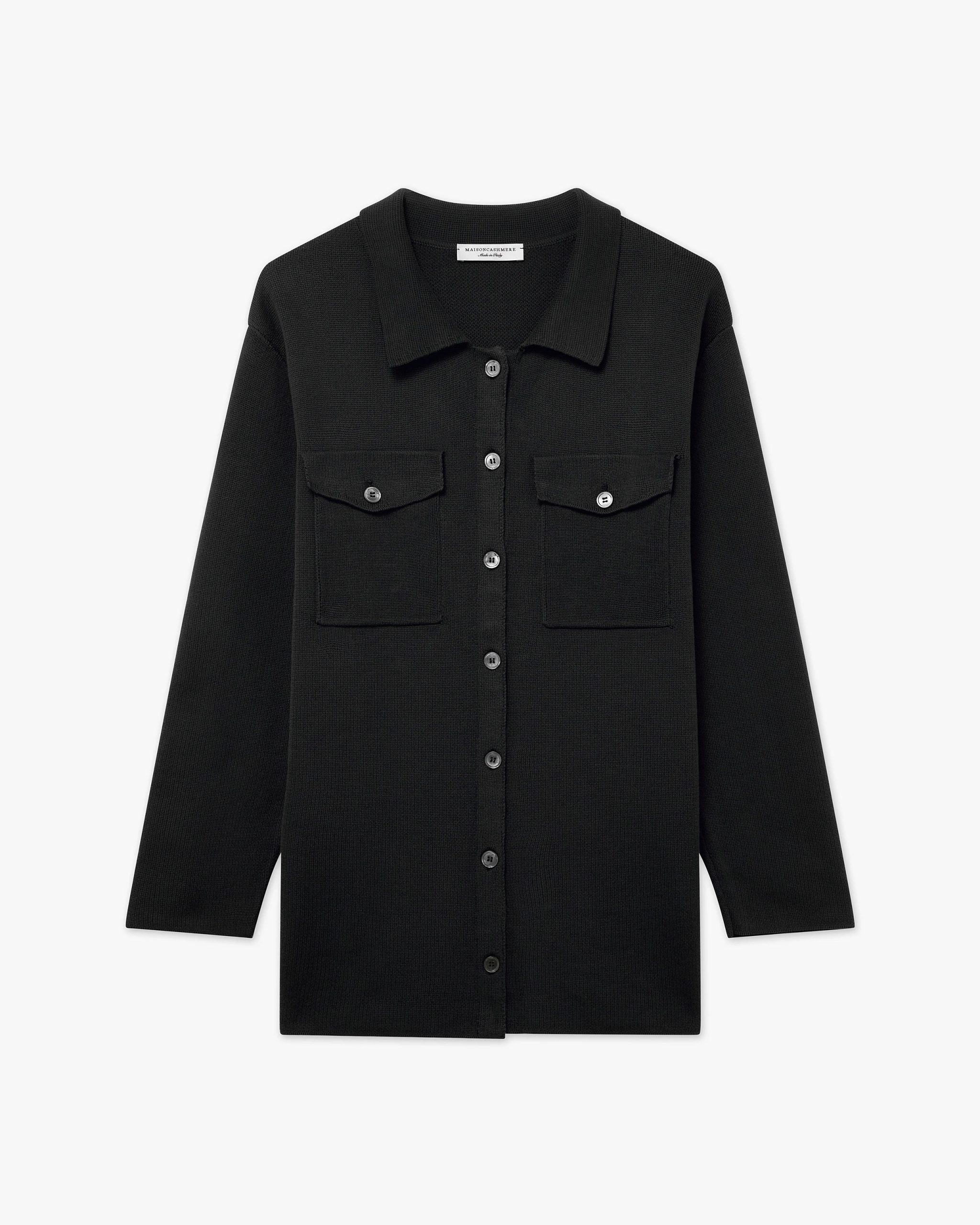 Oasi Shirt Sweater - Black – Image 4