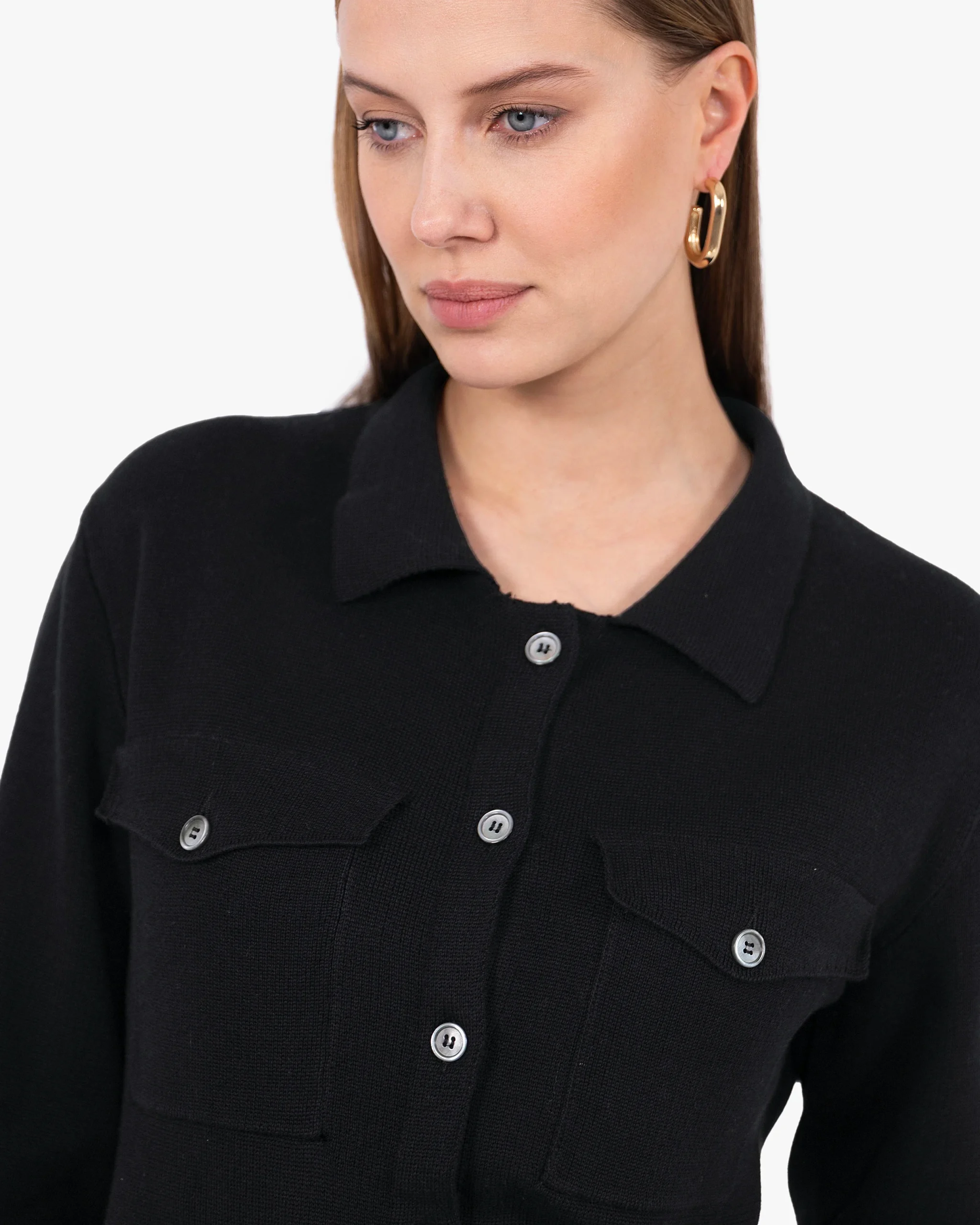 Oasi Shirt Sweater - Black – Image 2