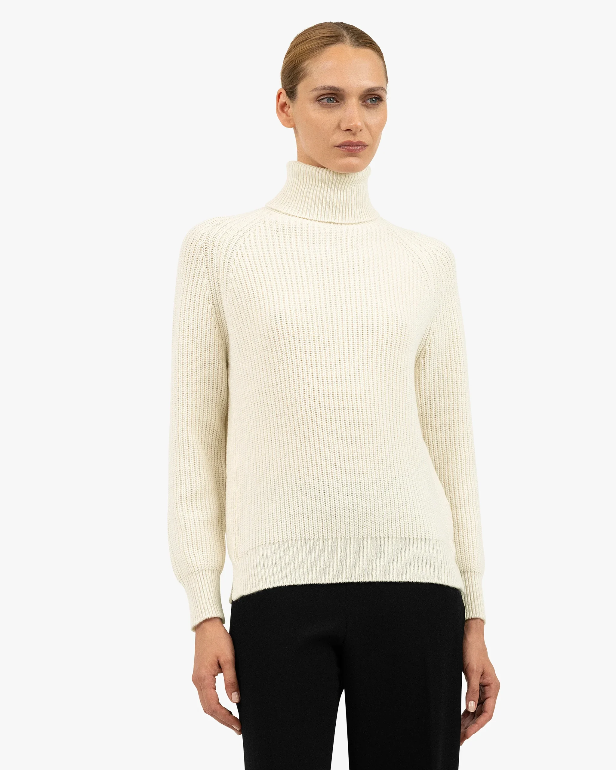 Women's Sorapis Turtleneck Sweater - White – Image 3