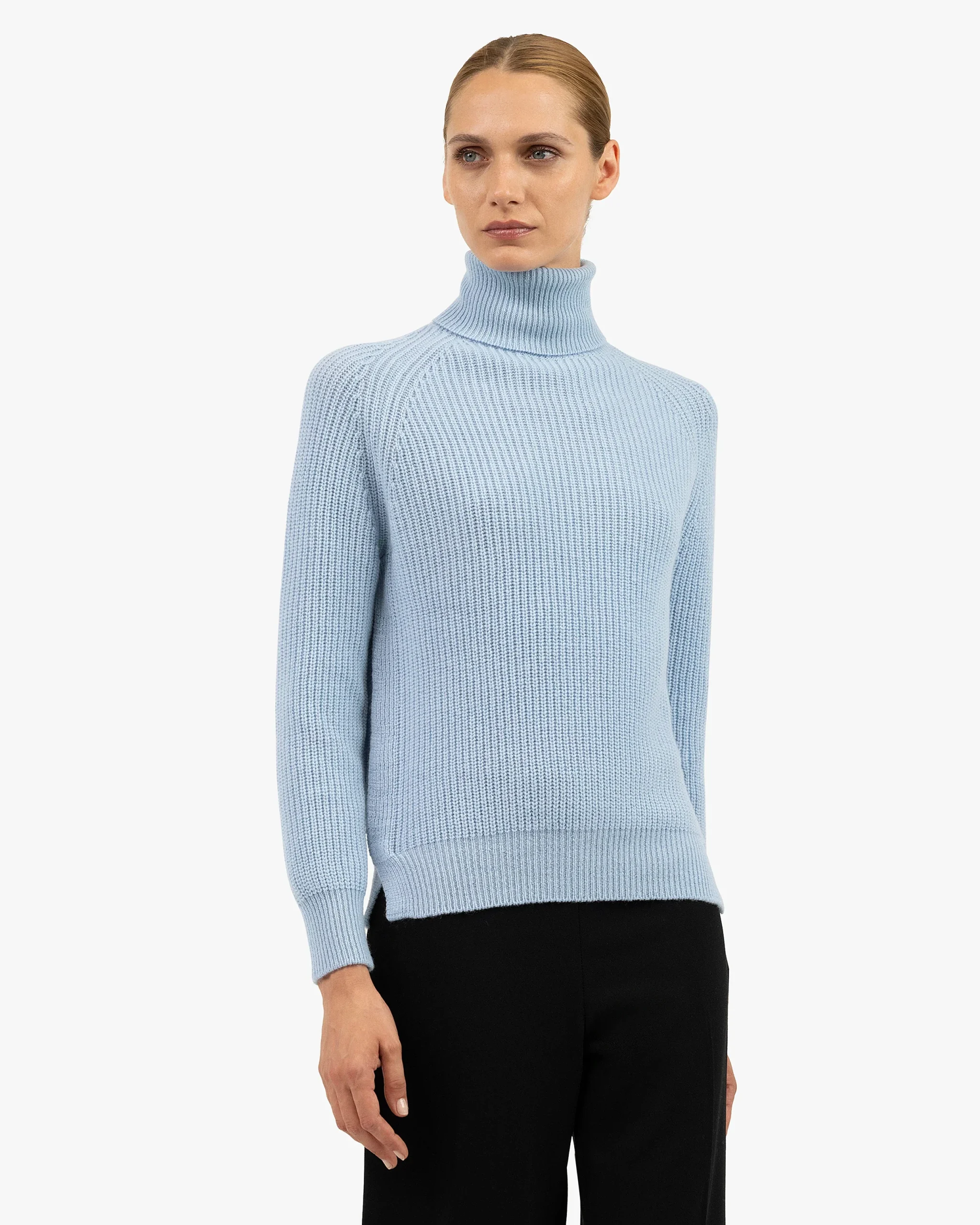 Women's Sorapis Turtleneck Sweater - Light Blue – Image 3