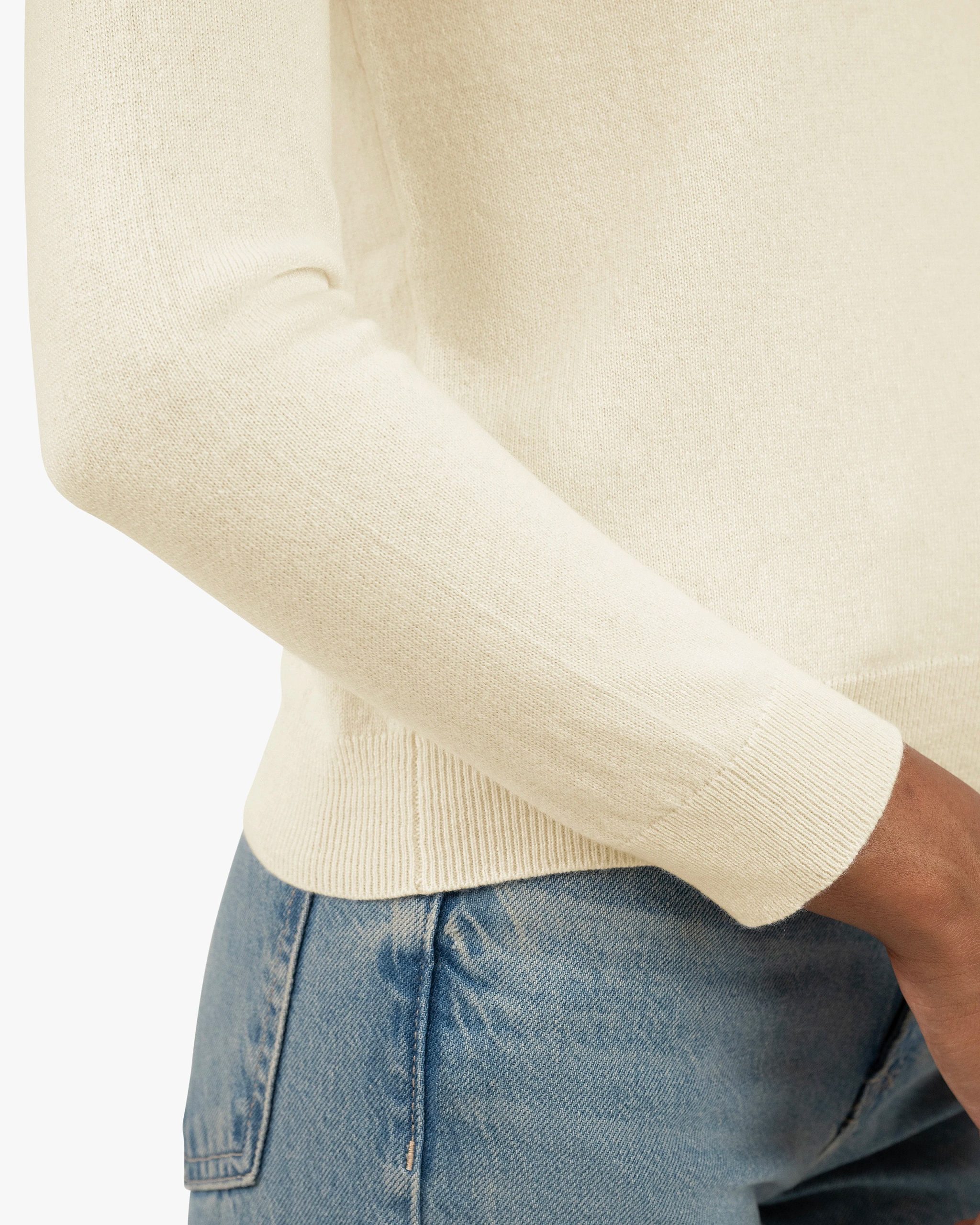 Women's Tribeca Crew Neck Sweater - White – Image 2