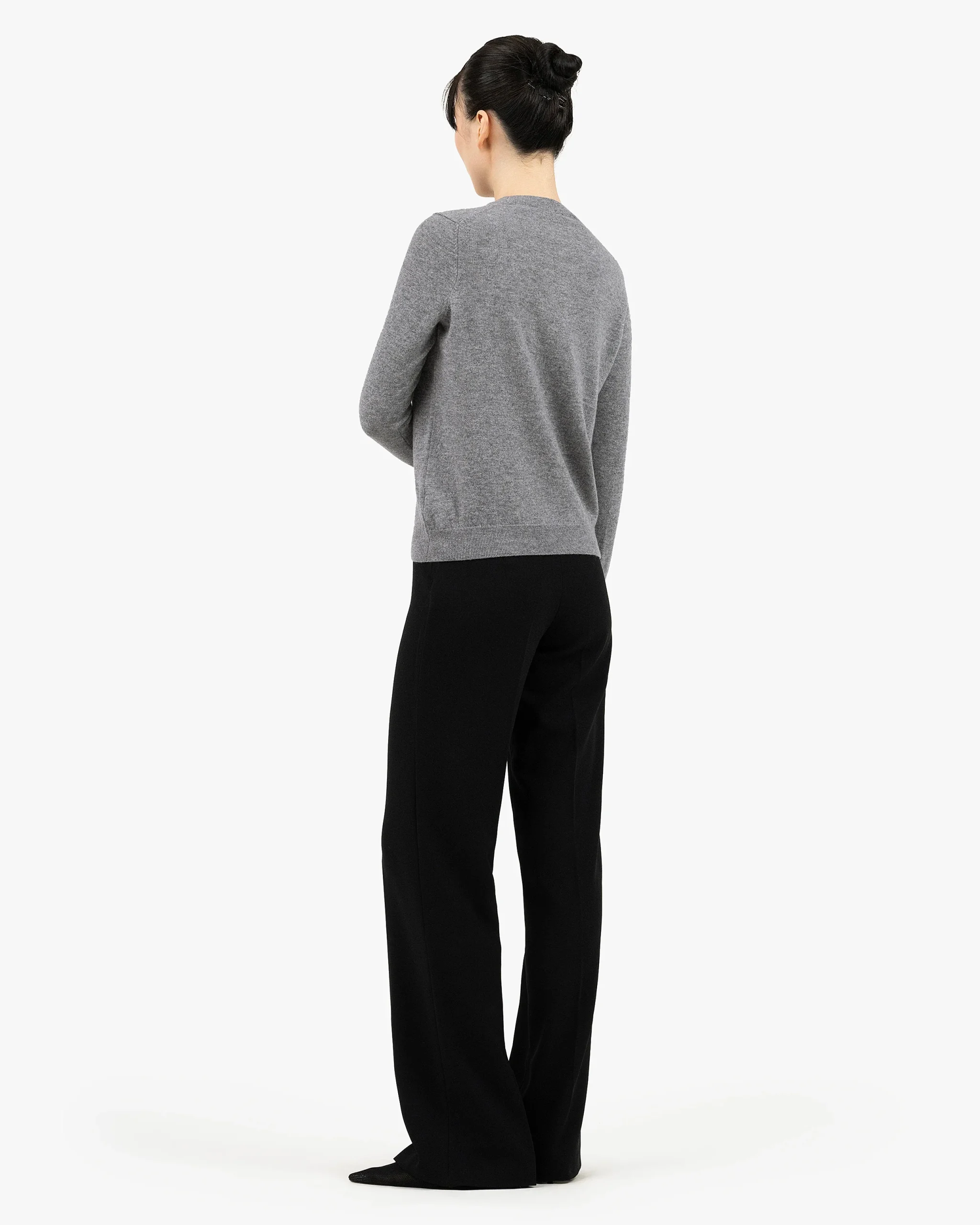 Women's Tribeca Crew Neck Sweater - Medium Grey – Image 4