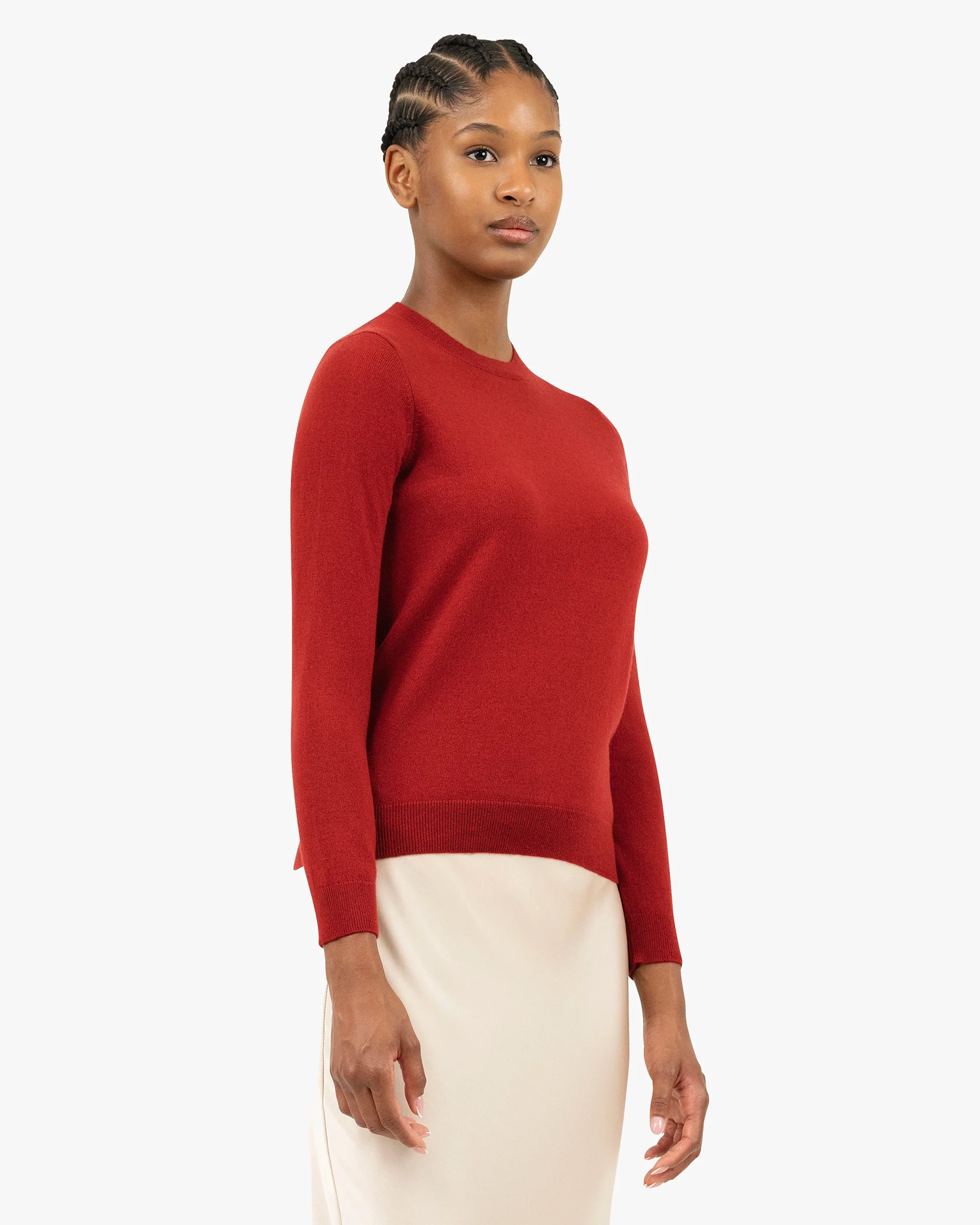 Women's Tribeca Crew Neck Sweater - Red – Image 3