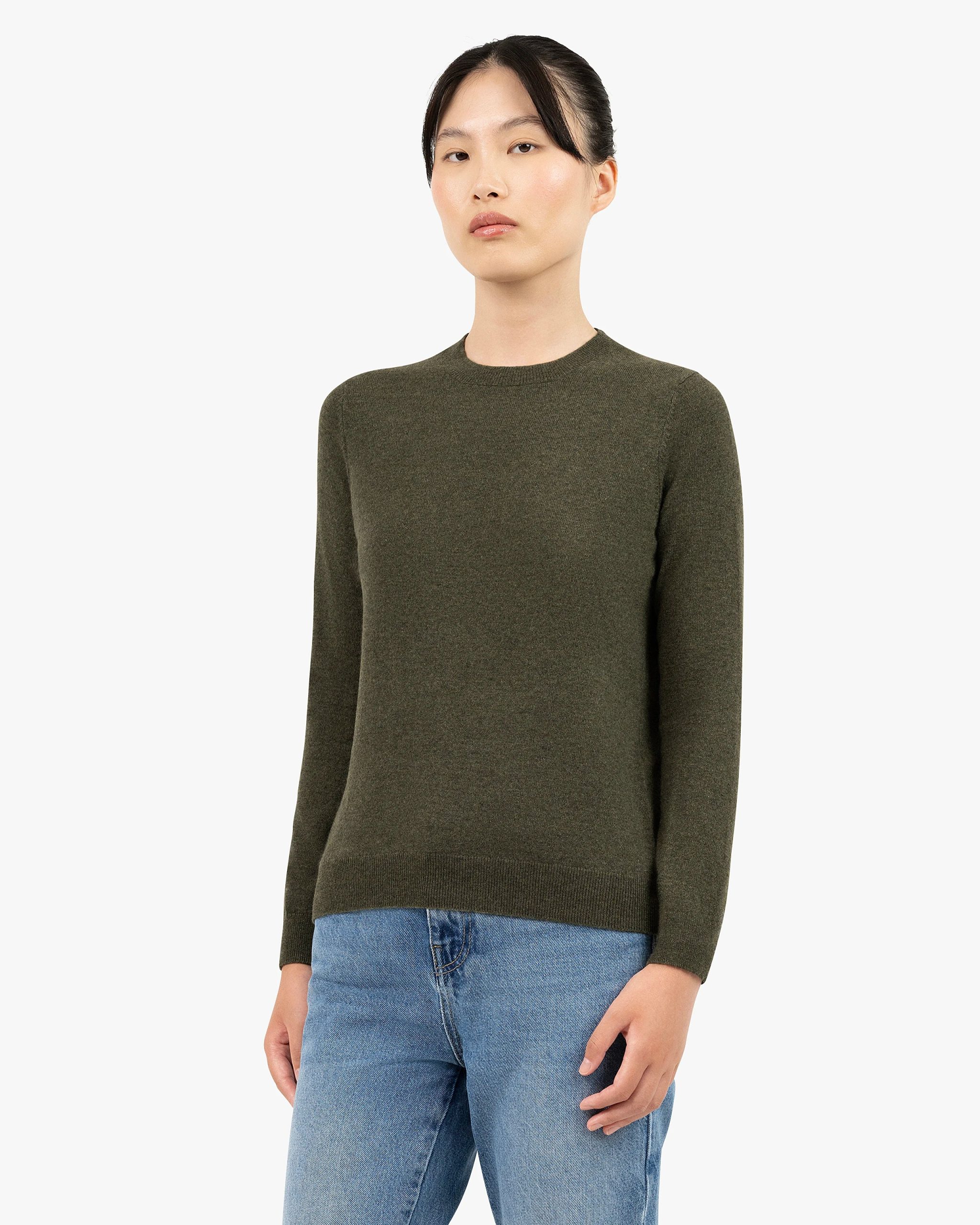 Women's Tribeca Crew Neck Sweater - Green – Image 3