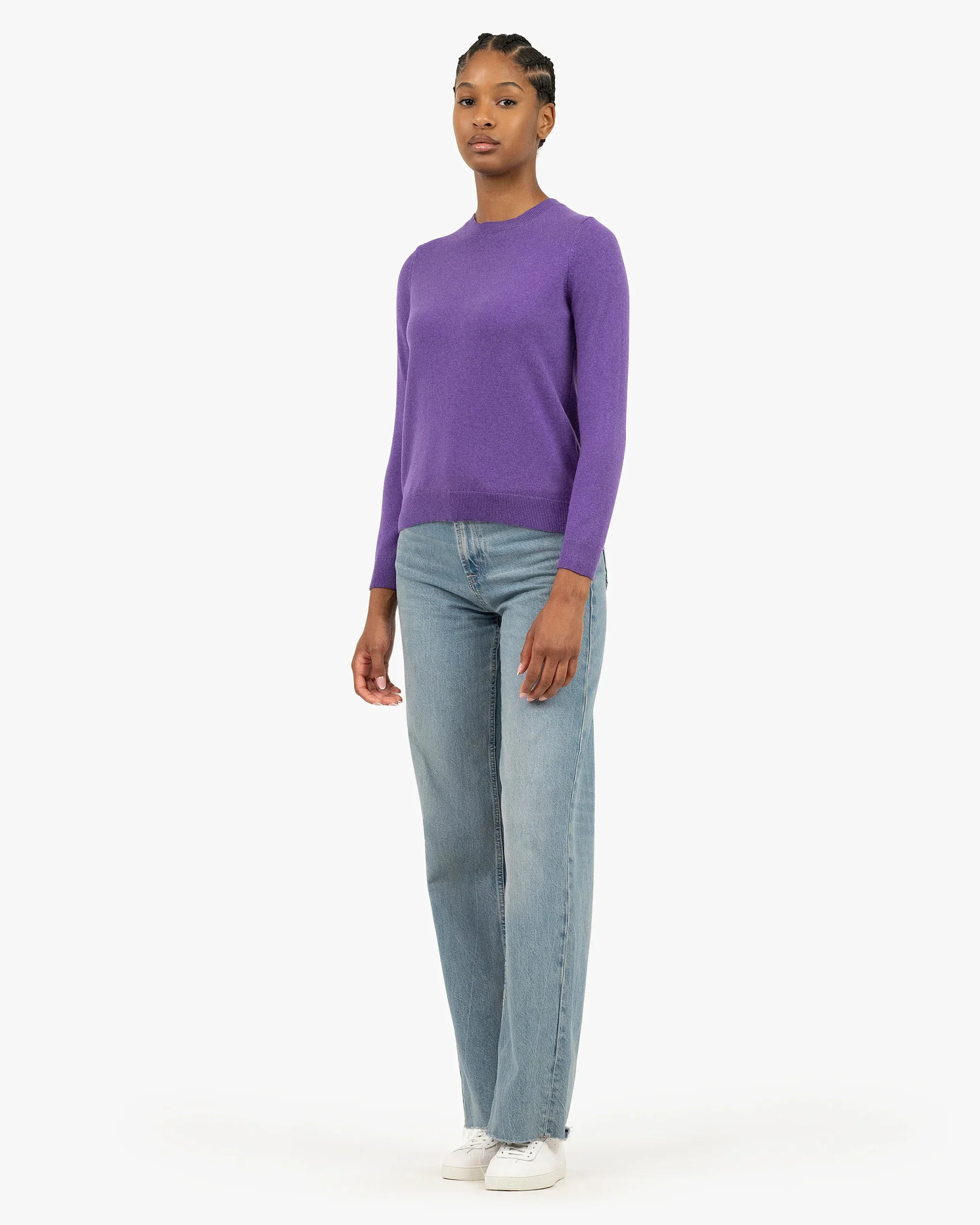 Women's Tribeca Crew Neck Sweater - Purple