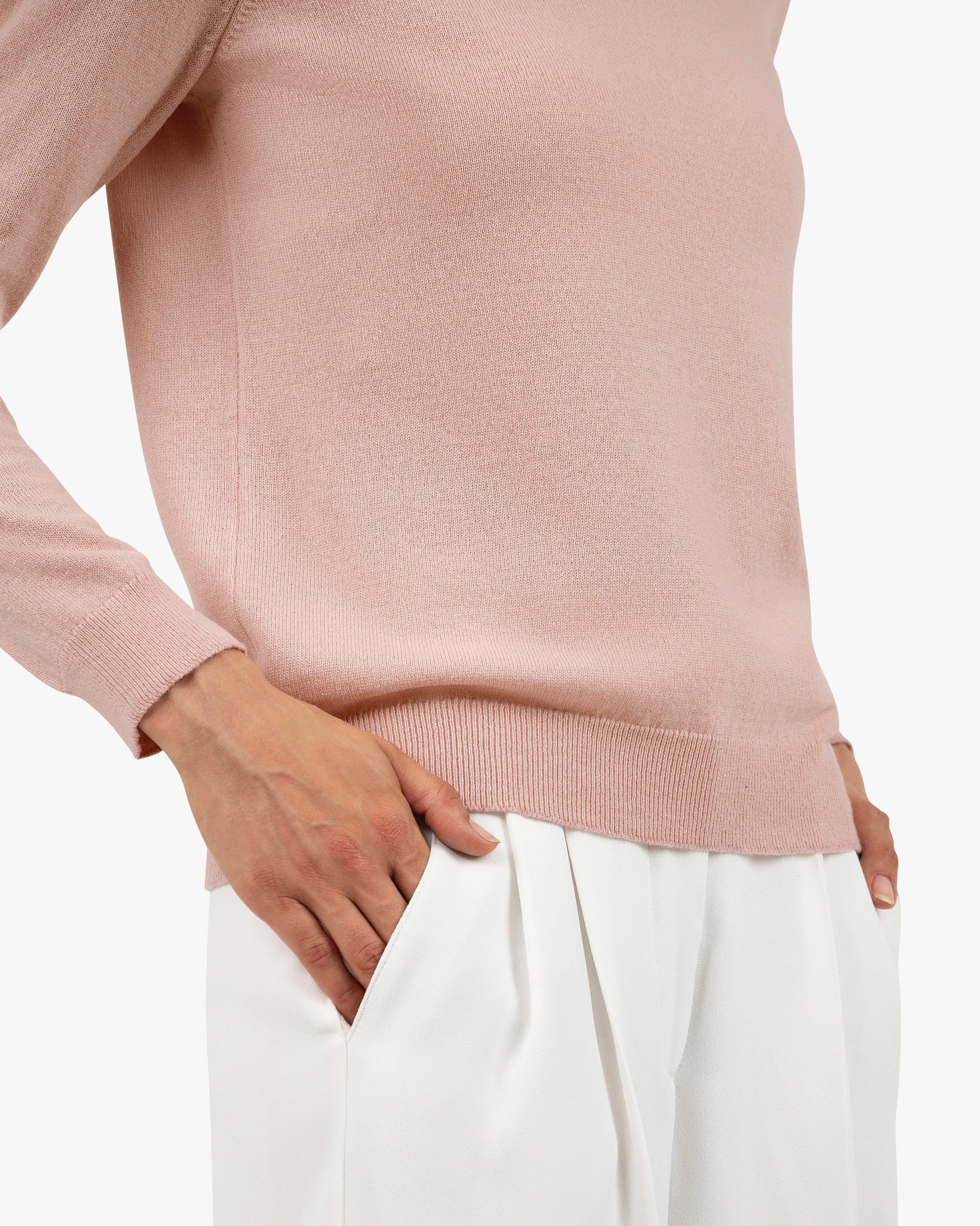 Women's Tribeca Crew Neck Sweater - Rose – Image 2