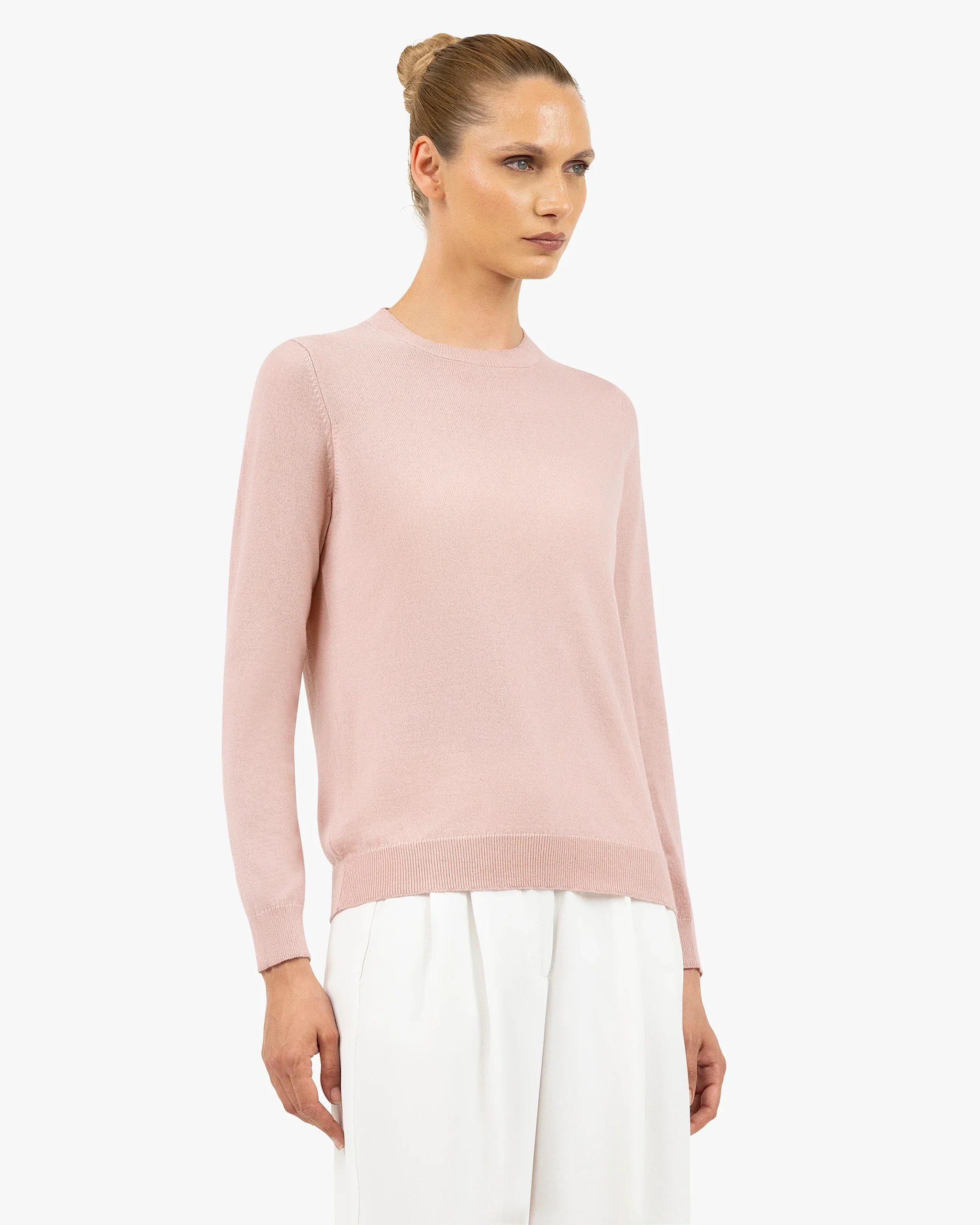 Women's Tribeca Crew Neck Sweater - Rose – Image 3