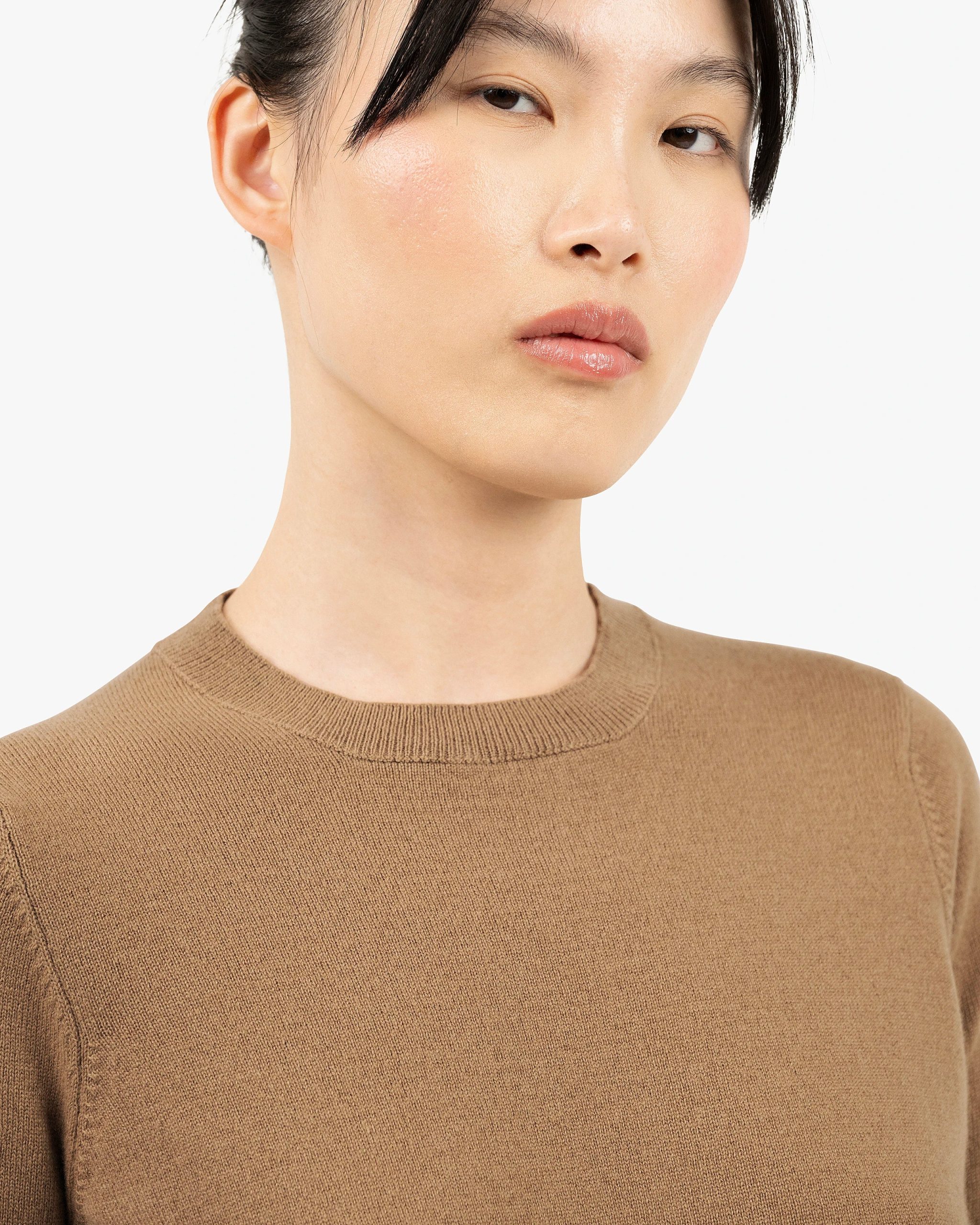 Women's Tribeca Crew Neck Sweater - Camel – Image 2