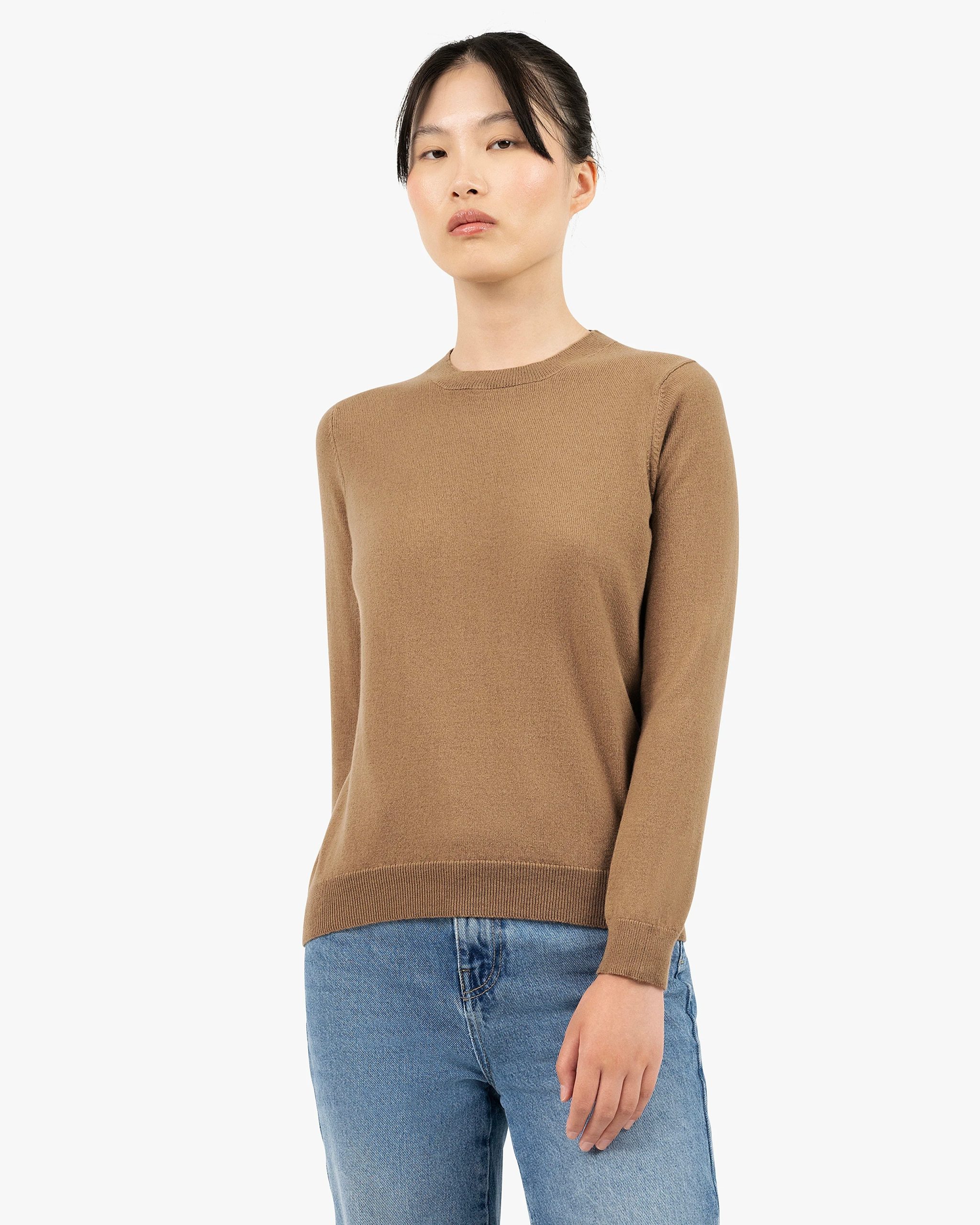 Women's Tribeca Crew Neck Sweater - Camel – Image 3