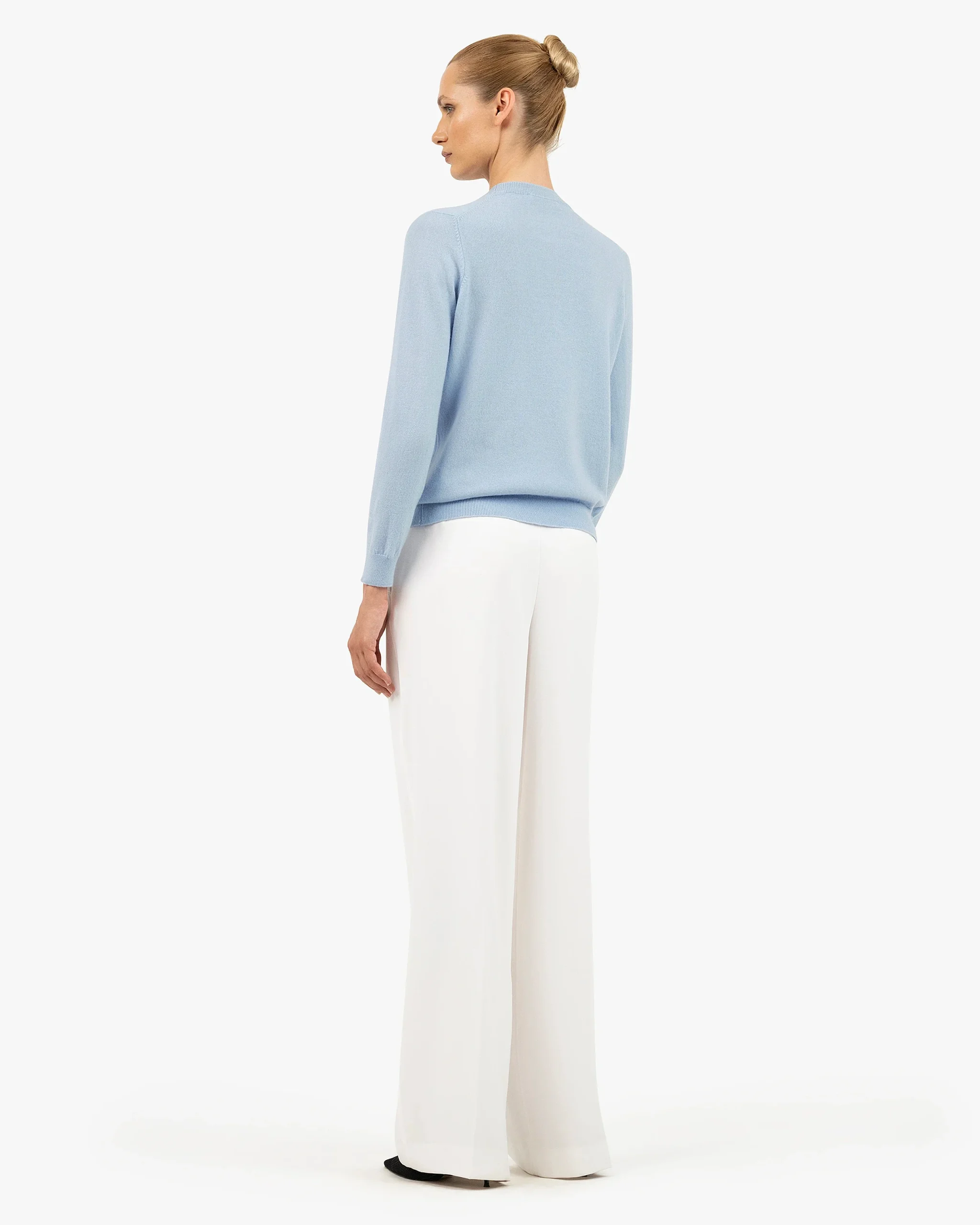 Women's Tribeca Crew Neck Sweater - Light Blue – Image 4