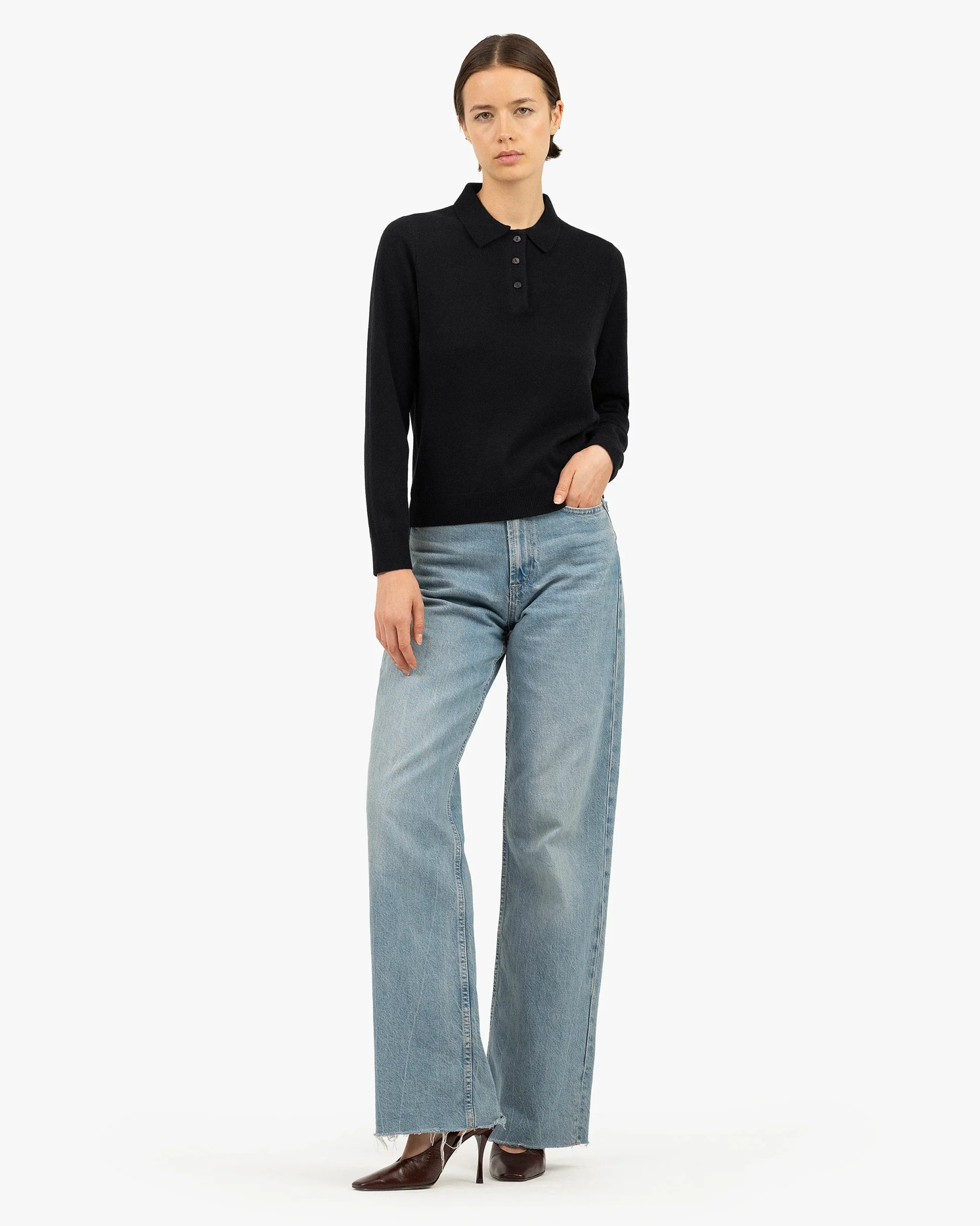 Women's Tribeca Polo Sweater - Black