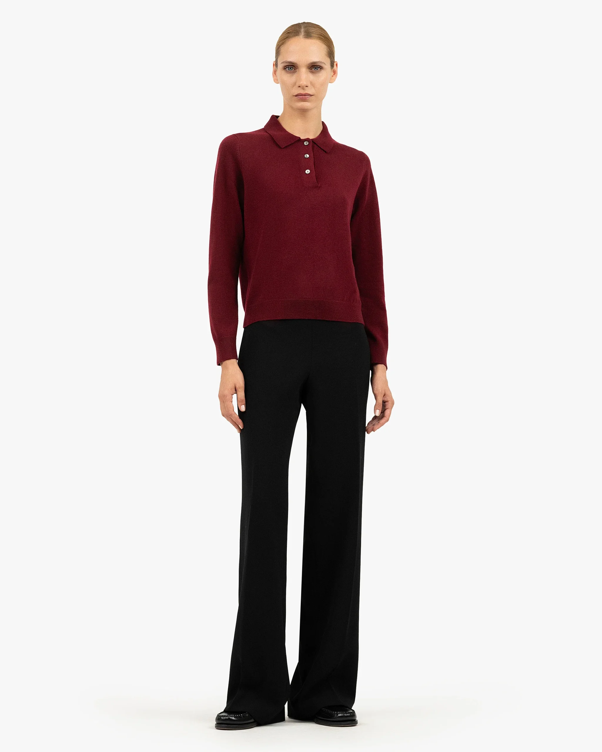 Women's Tribeca Polo Sweater - Bordeaux