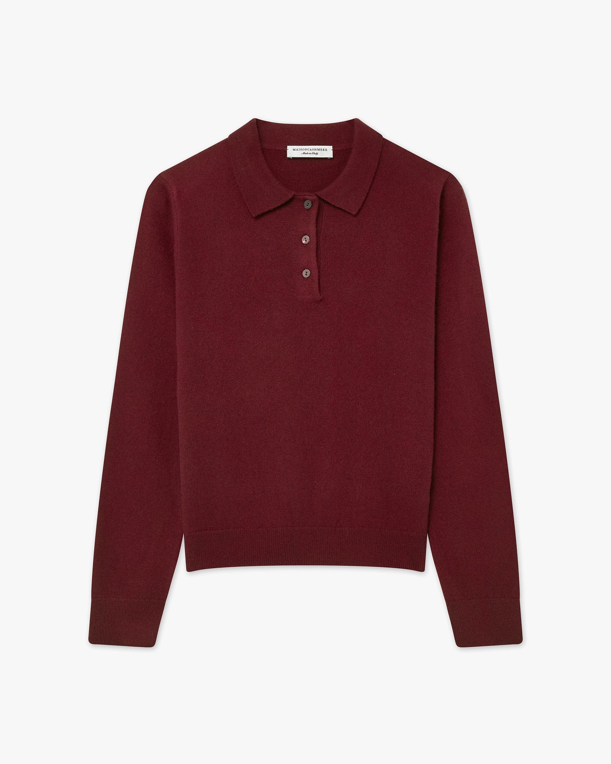Women's Tribeca Polo Sweater - Bordeaux – Image 5