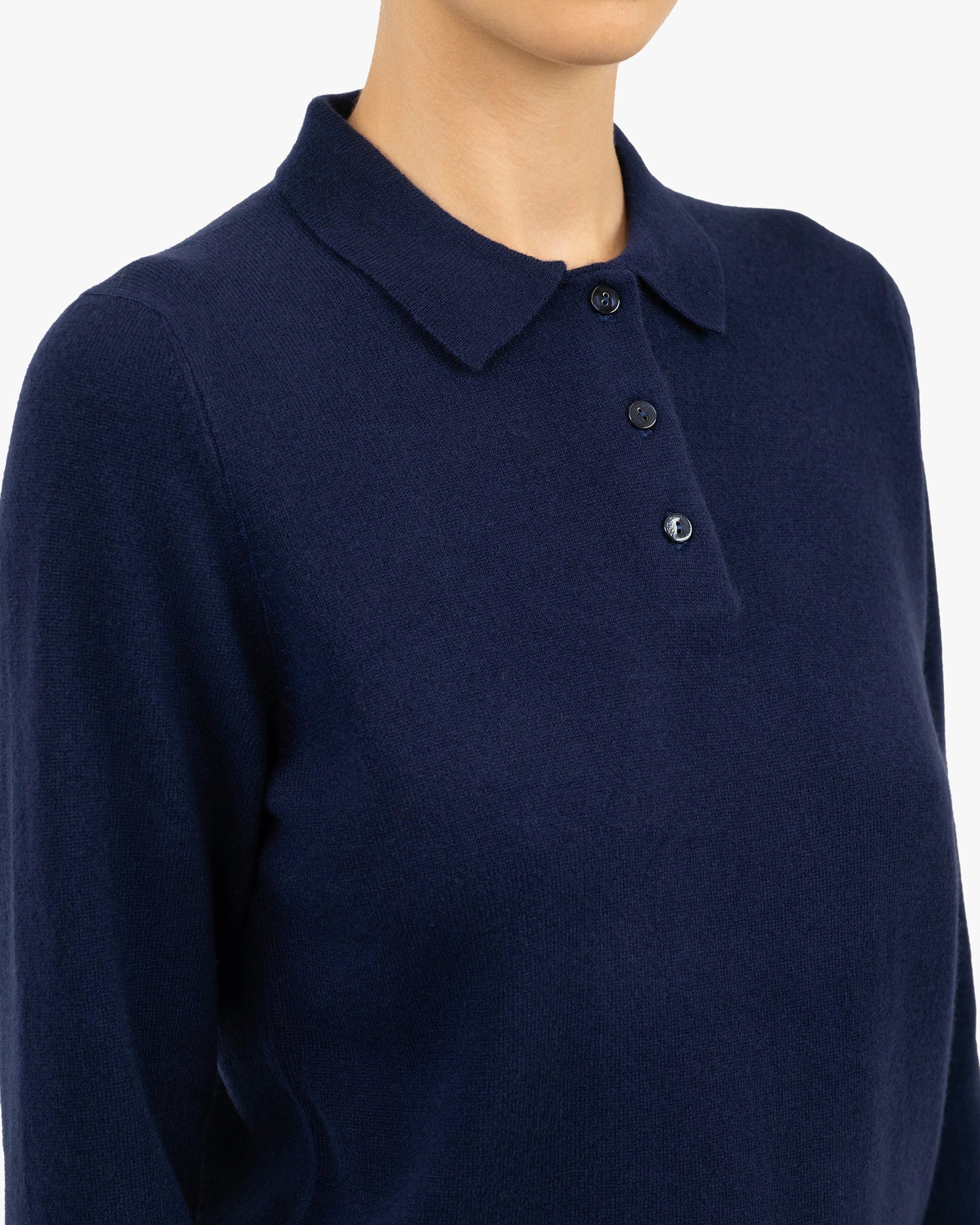 Women's Tribeca Polo Sweater - Blue – Image 2