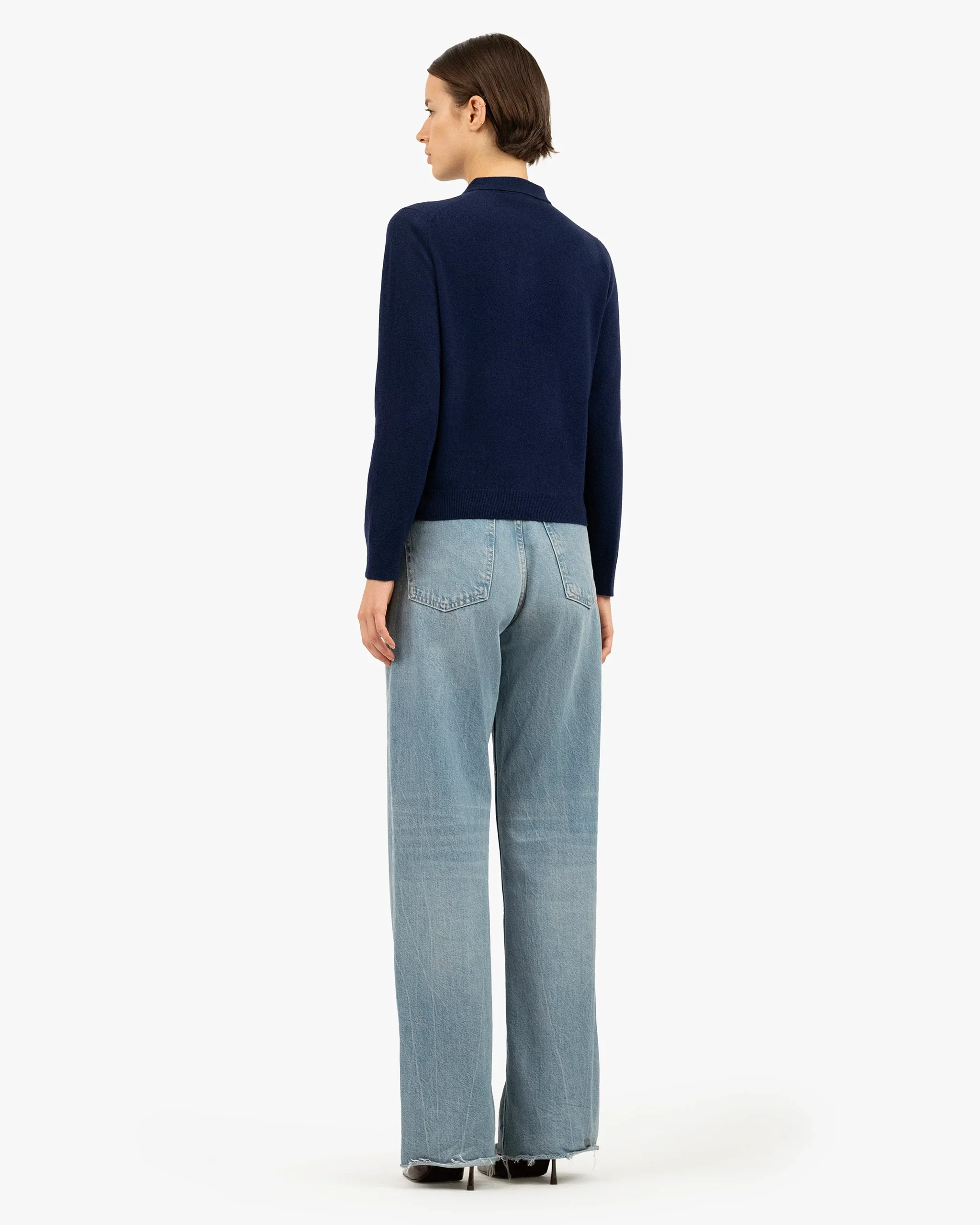 Women's Tribeca Polo Sweater - Blue – Image 4